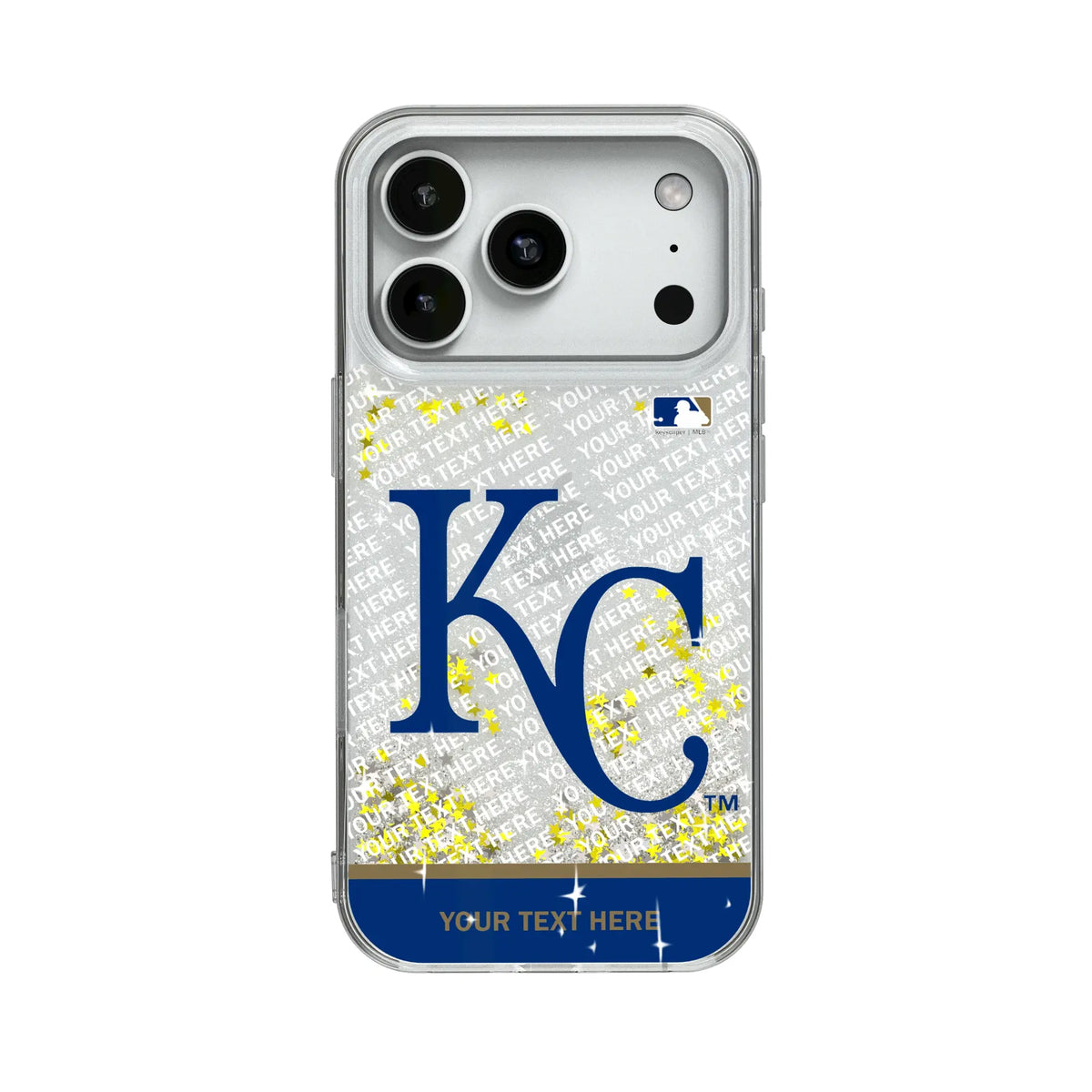 Kansas City Royals Personalized EndZone Plus Glitter Phone Case for Apple iPhone