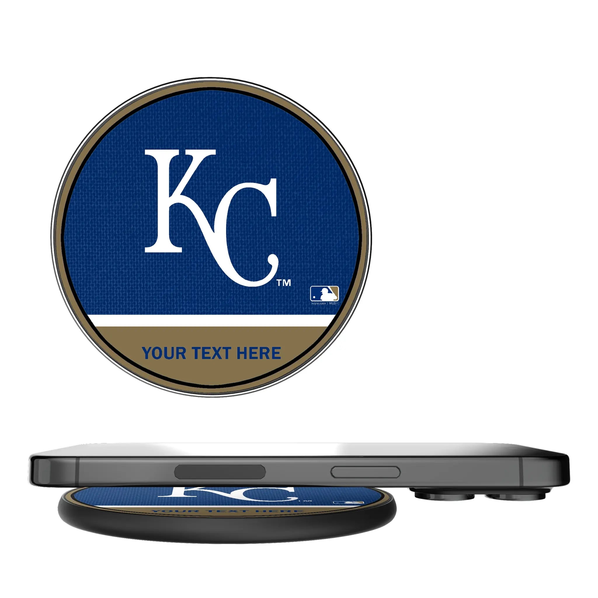 Kansas City Royals Personalized Endzone Solid 15-Watt Wireless Charger