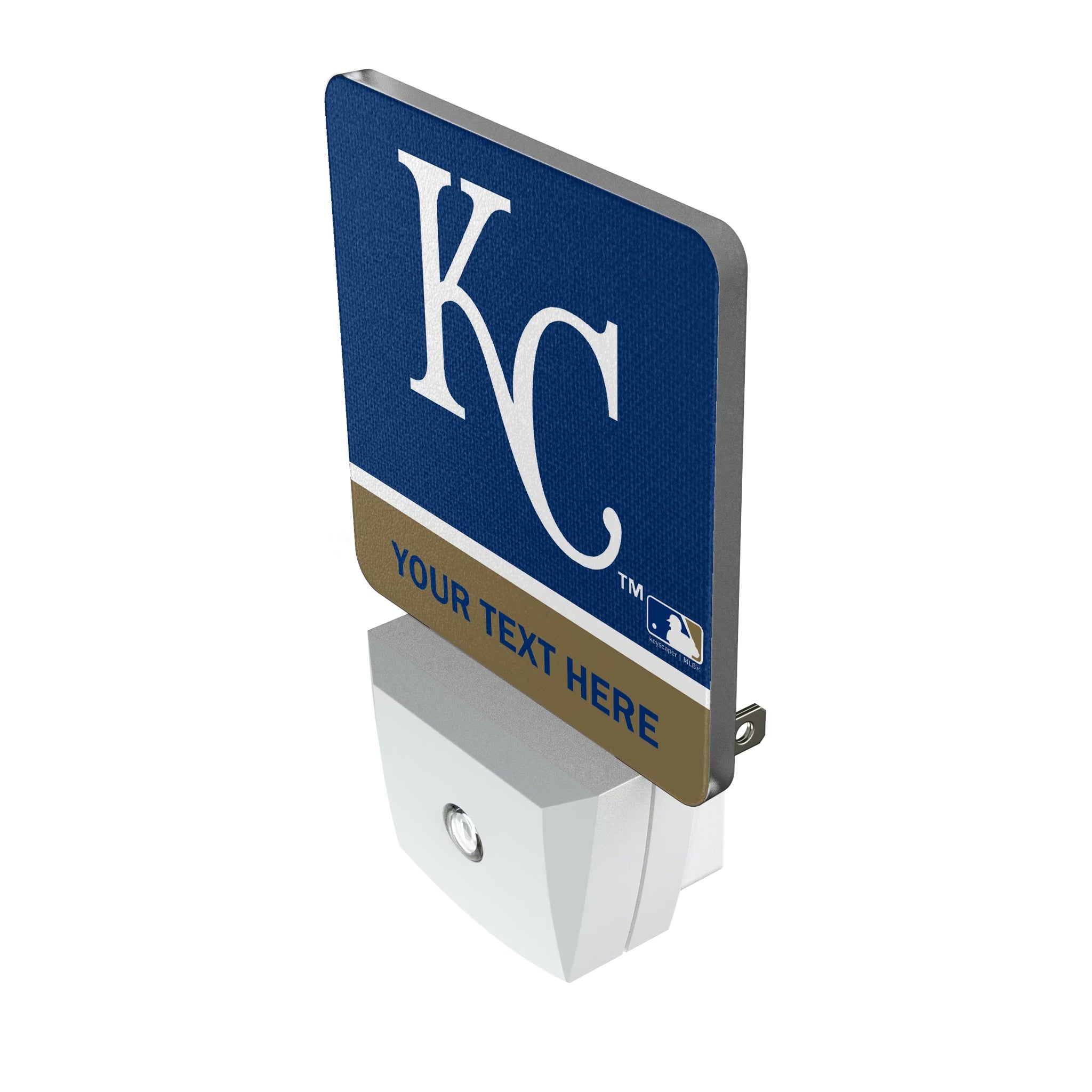 Kansas City Royals Personalized Endzone Solid Night Light 2-Pack - Isometric View