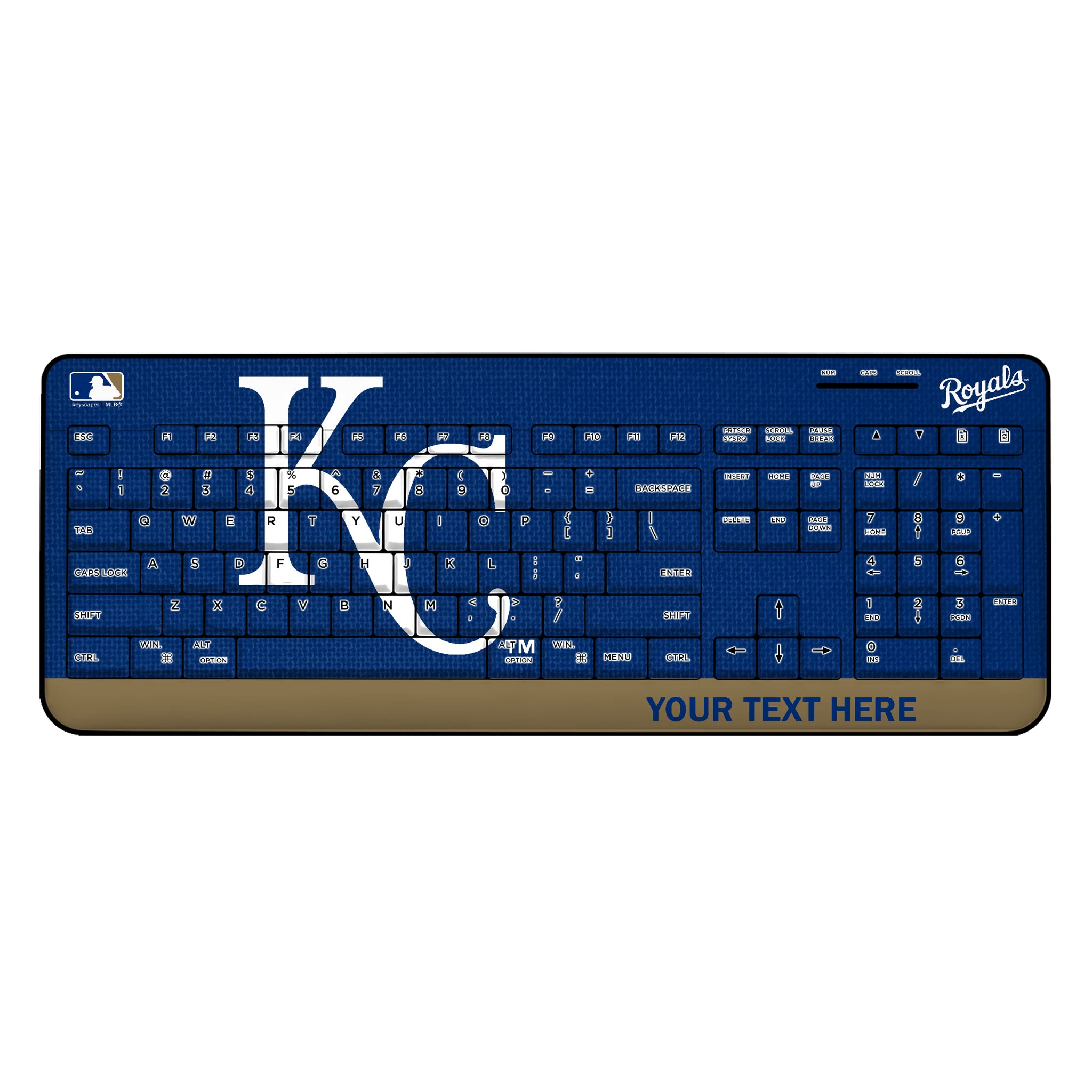 Kansas City Royals Personalized Endzone Solid Wireless USB Keyboard