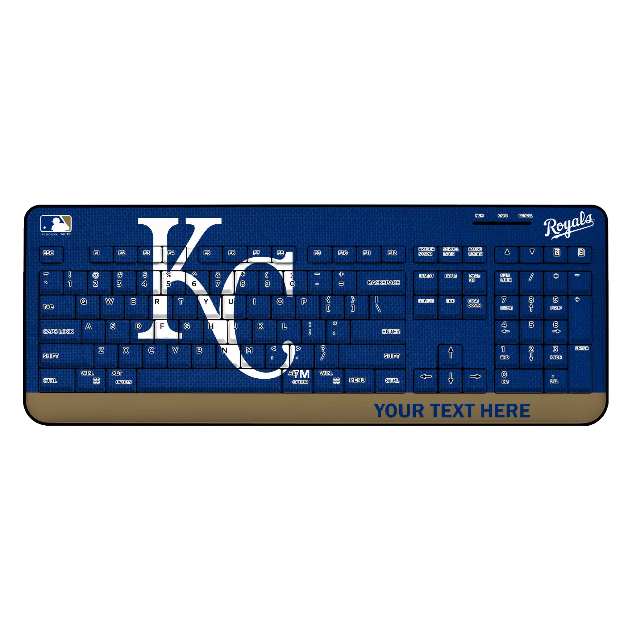 Kansas City Royals Personalized Endzone Solid Wireless USB Keyboard
