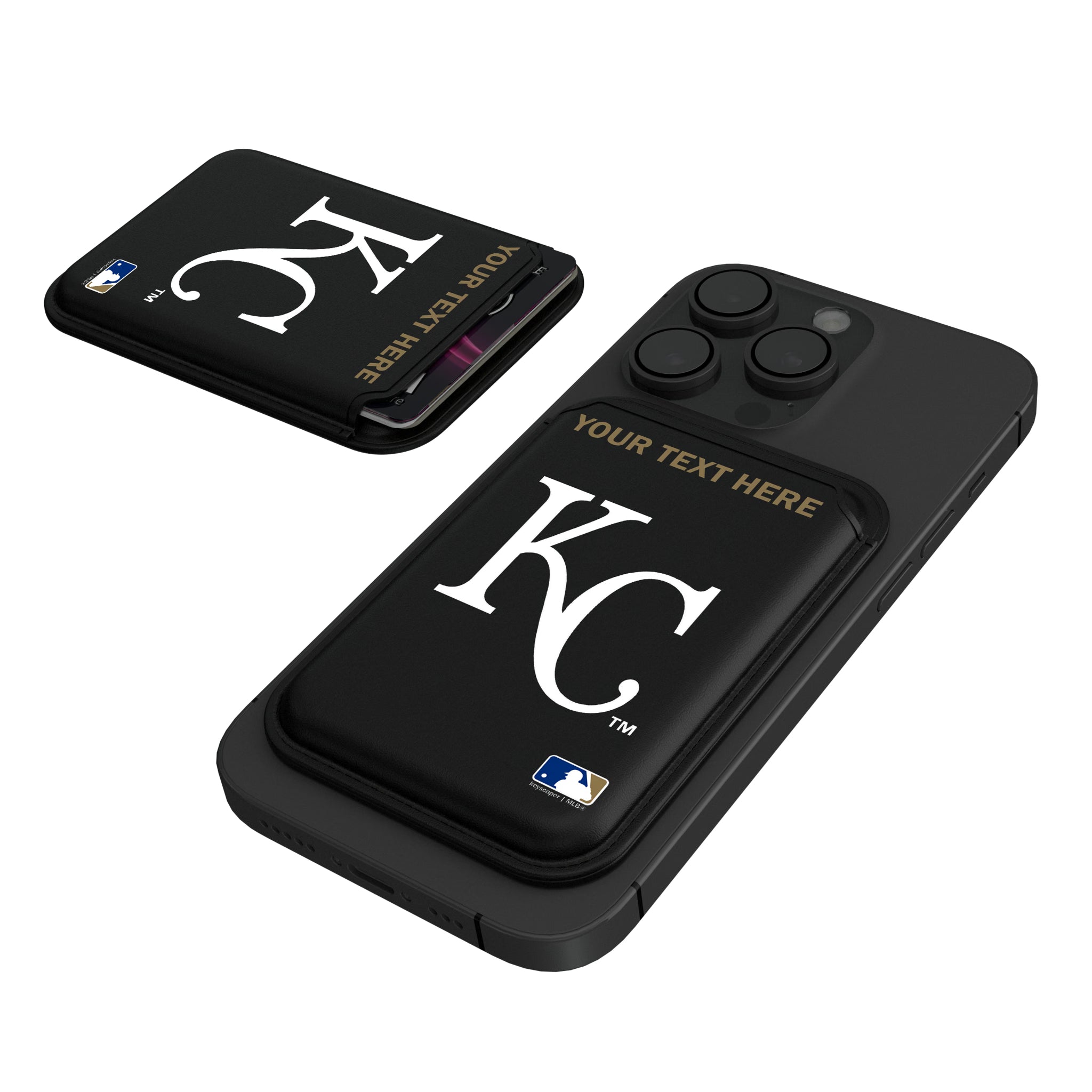 Kansas City Royals Personalized Insignia Black Magnetic Credit Card Wallet