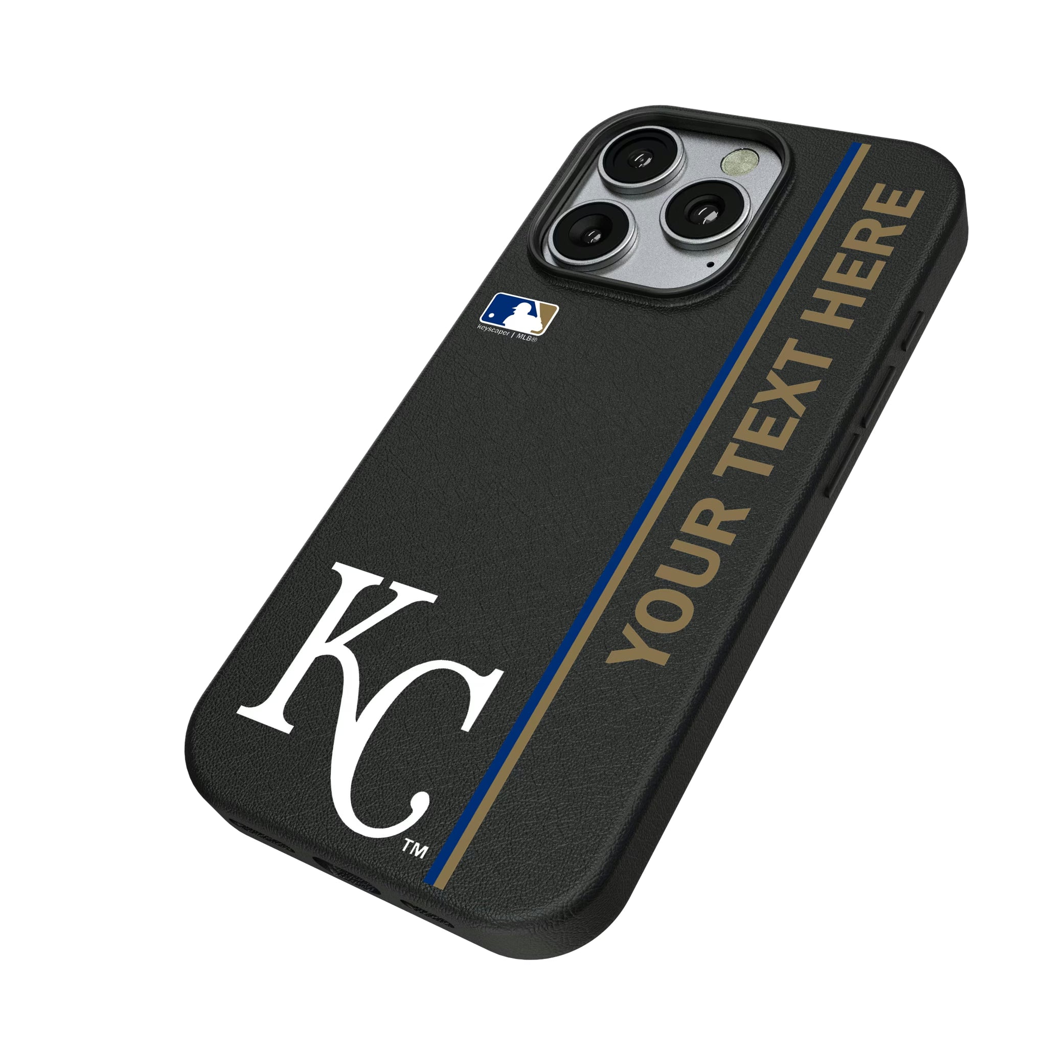 Kansas City Royals Personalized Sidebard iPhone MagSafe Compatible Phone Case for Apple iPhone - Isometric View