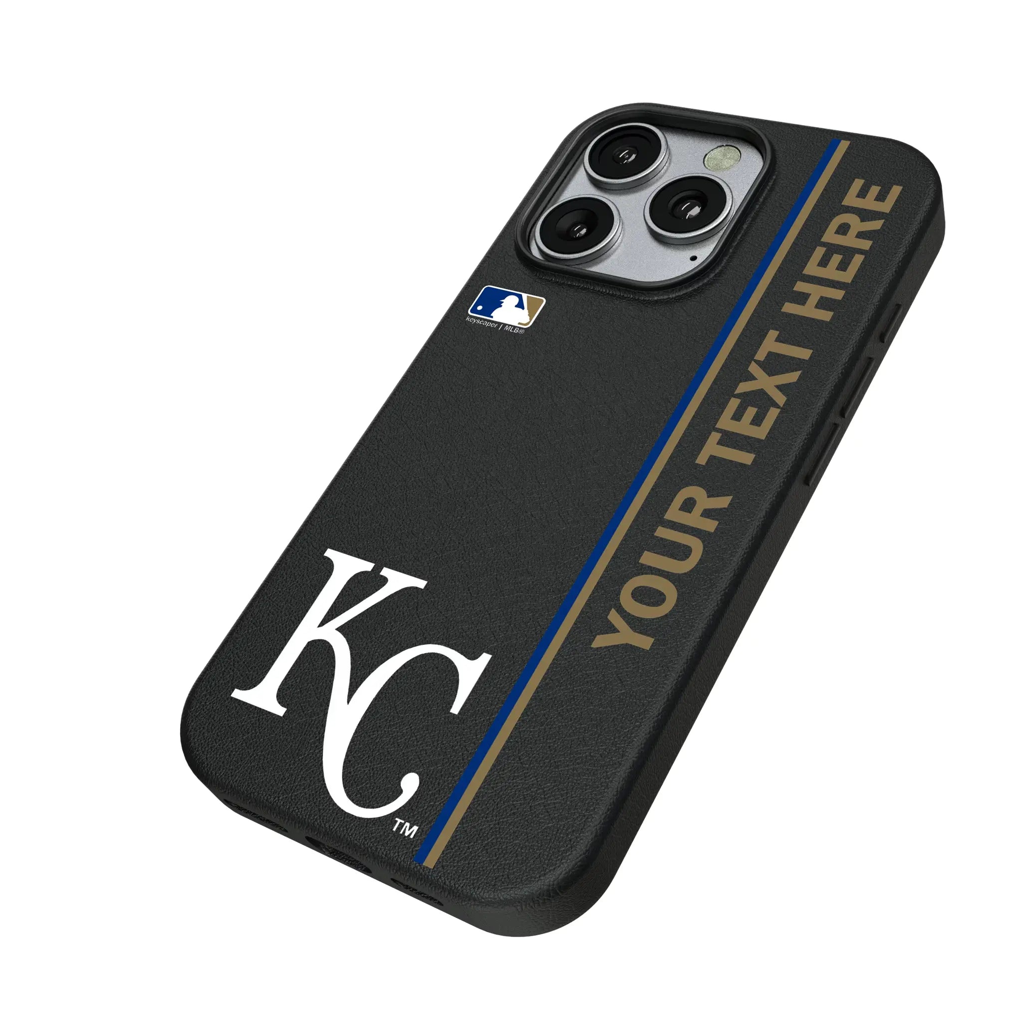 Kansas City Royals Personalized Sidebard iPhone MagSafe Compatible Phone Case for Apple iPhone - Isometric View