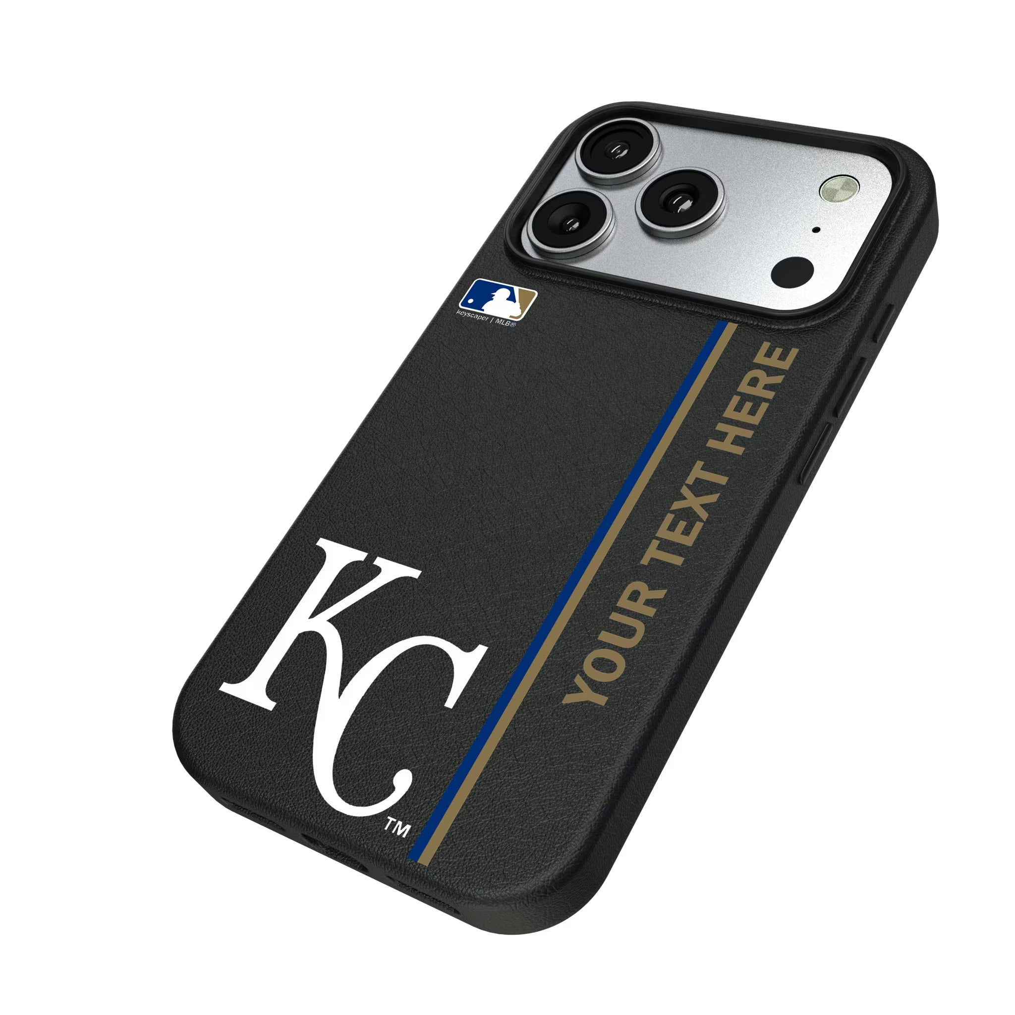Kansas City Royals Personalized Sidebard iPhone MagSafe Compatible Phone Case for Apple iPhone - Isometric View#Device_iPhone 17 Pro