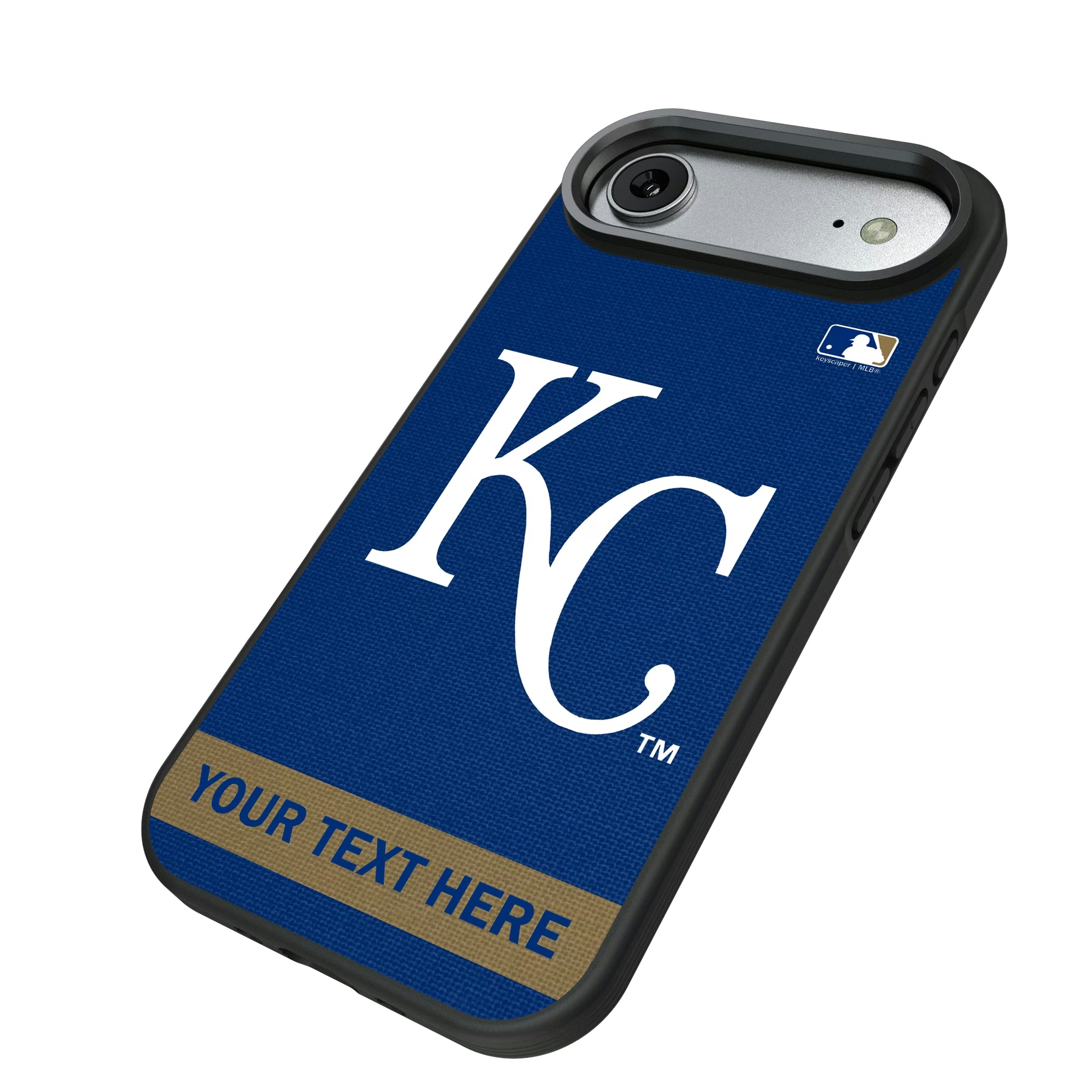 Kansas City Royals Personalized Stripe iPhone Bump Phone Case for Apple iPhone - Isometric View#Device_iPhone Air