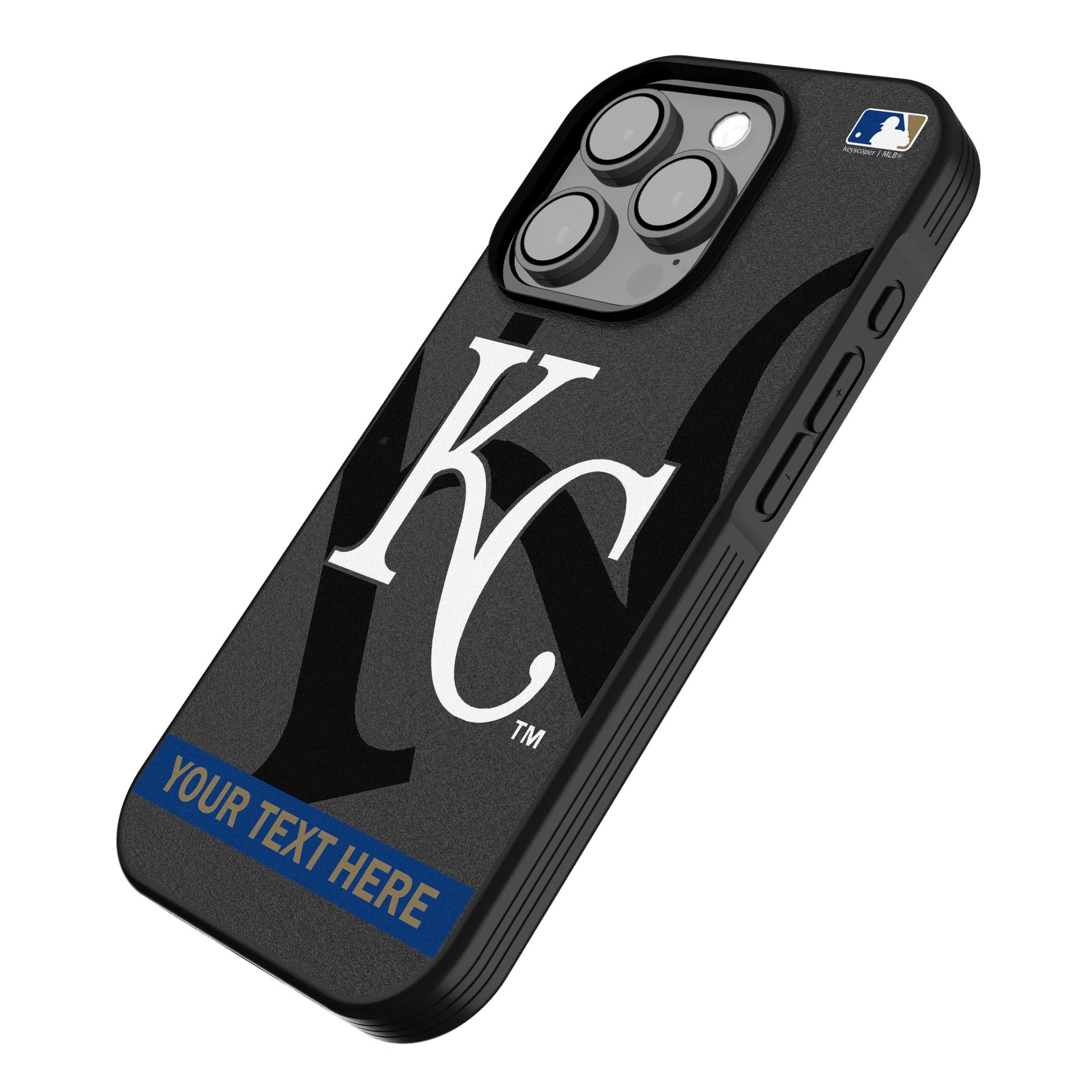 Kansas City Royals Personalized Tilt iPhone Bump Phone Case for Apple iPhone - Isometric View