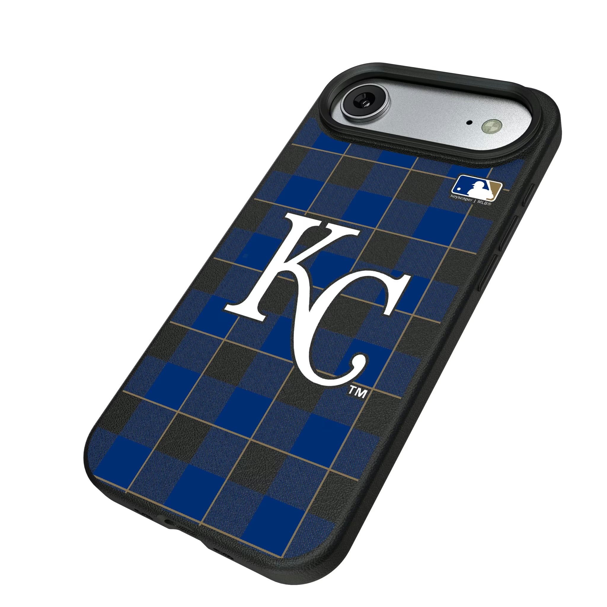 Kansas City Royals Plaid iPhone MagSafe Compatible Phone Case for Apple iPhone - Isometric View#Device_iPhone Air