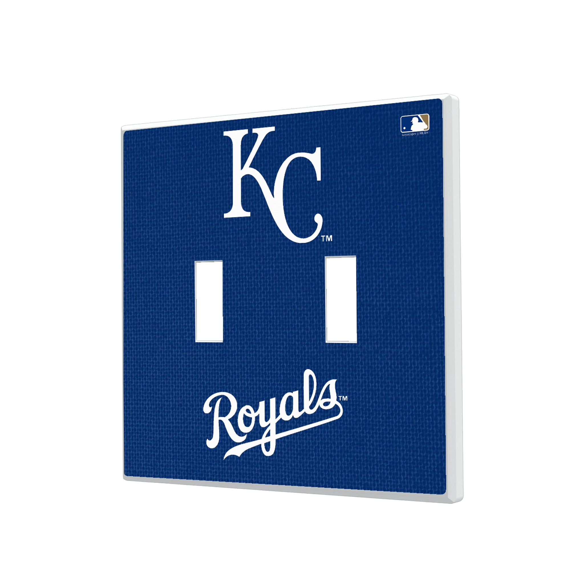 Kansas City Royals Solid Hidden-Screw Light Switch Plate#Style_Double Toggle