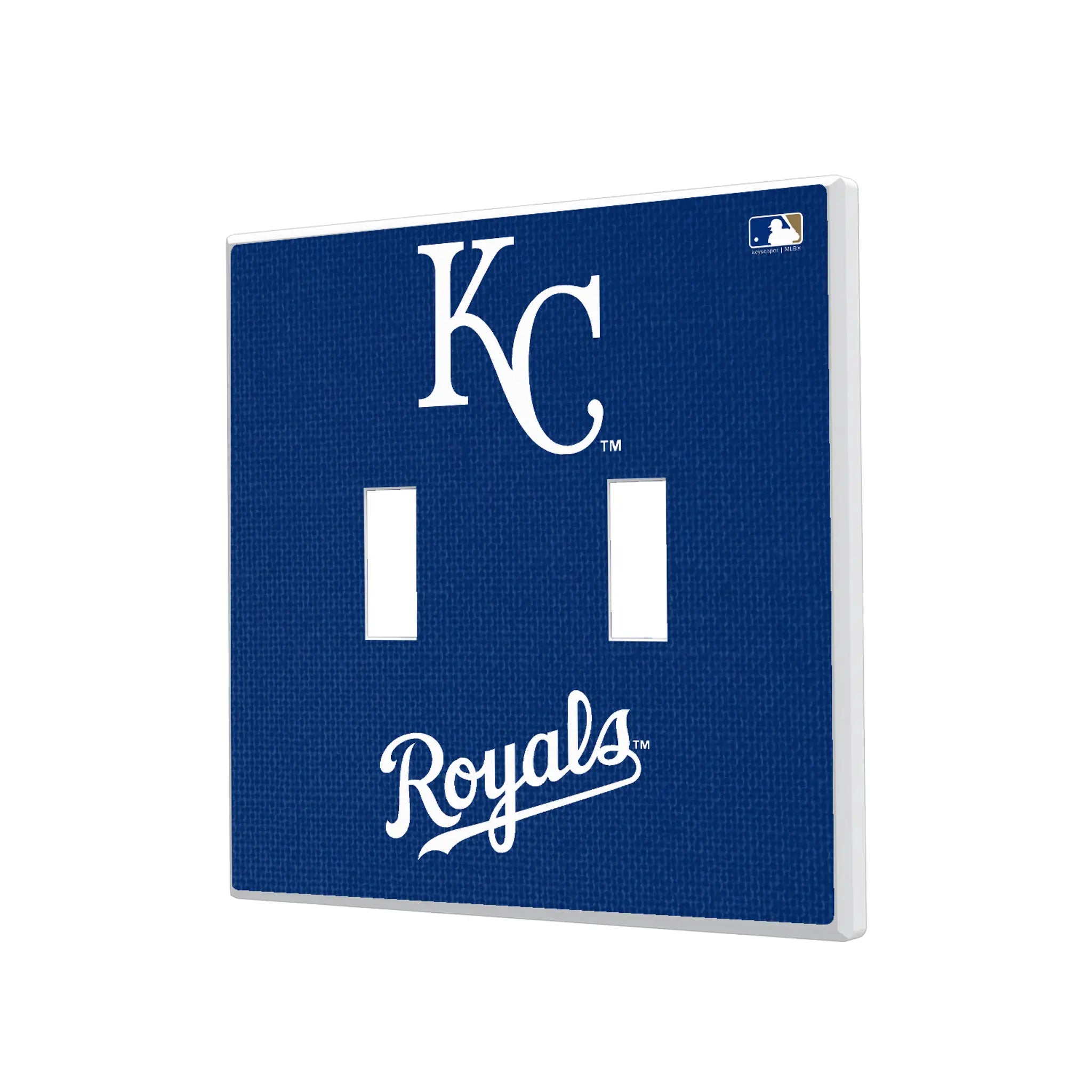 Kansas City Royals Solid Hidden-Screw Light Switch Plate#Style_Double Toggle