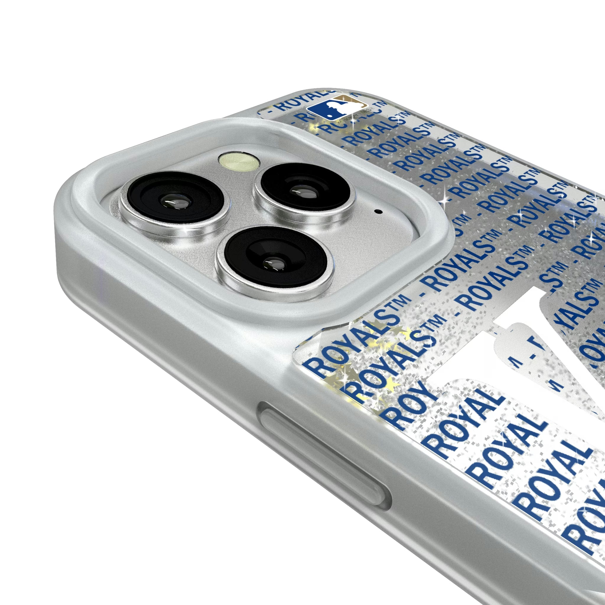 Kansas City Royals Text Backdrop iPhone Glitter Phone Case for Apple iPhone - Detail#Device_iPhone 16 Pro