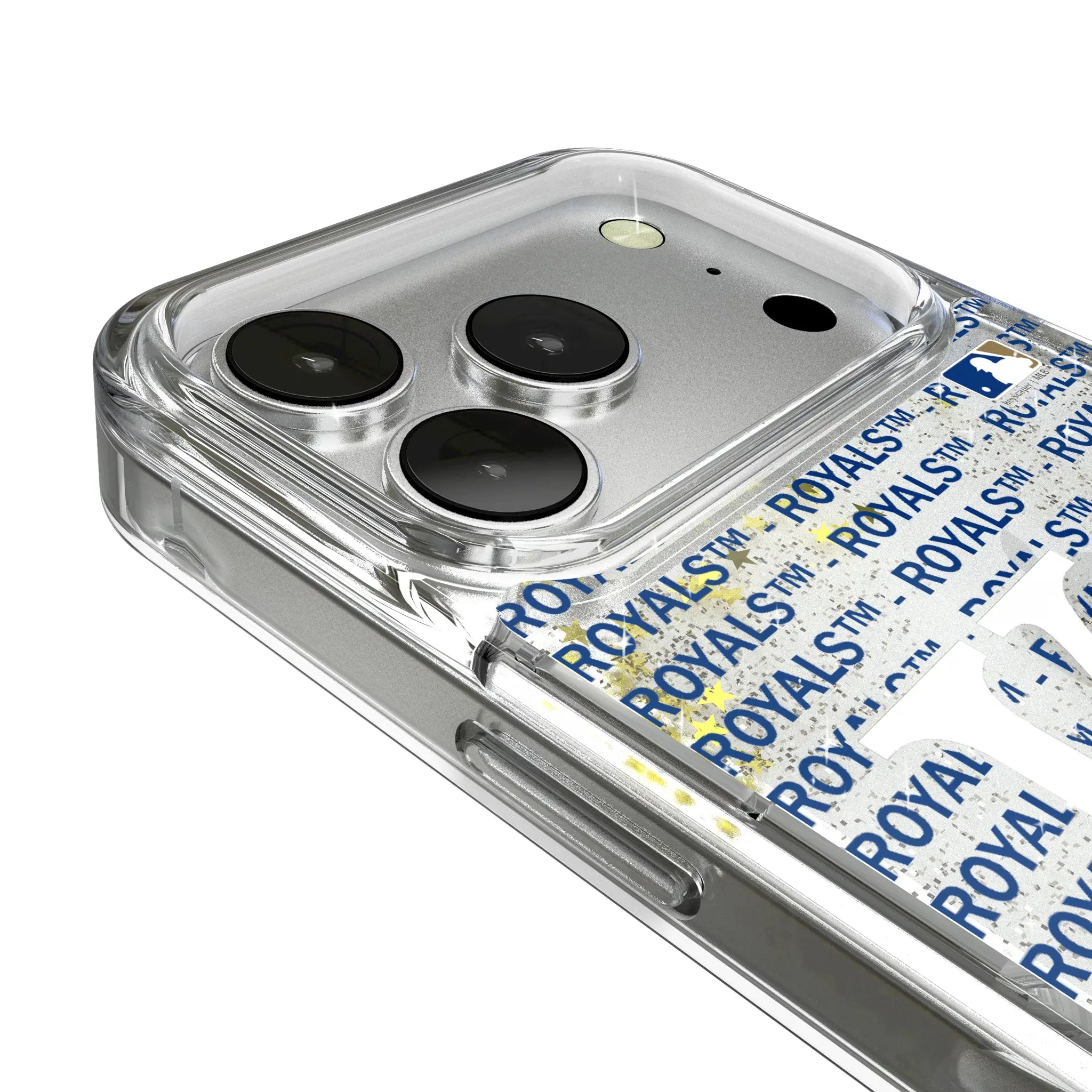 Kansas City Royals Text Backdrop iPhone Glitter Phone Case for Apple iPhone - Detail
