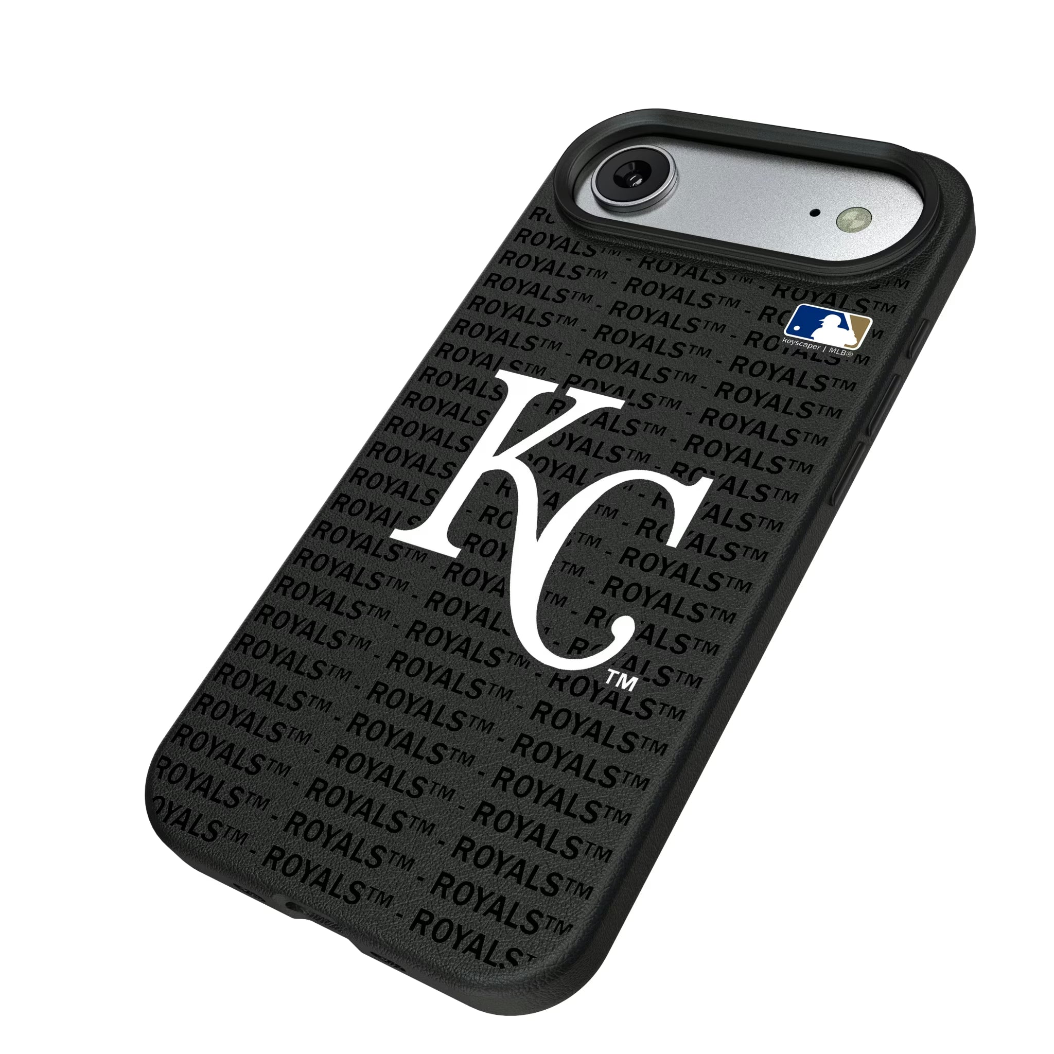 Kansas City Royals Text Backdrop iPhone MagSafe Compatible Phone Case for Apple iPhone - Isometric View#Device_iPhone Air