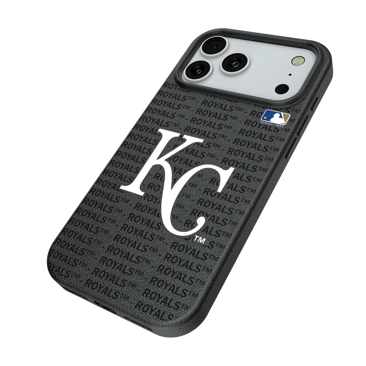 Kansas City Royals Text Backdrop iPhone MagSafe Compatible Phone Case for Apple iPhone - Isometric View#Device_iPhone 18 Pro Max