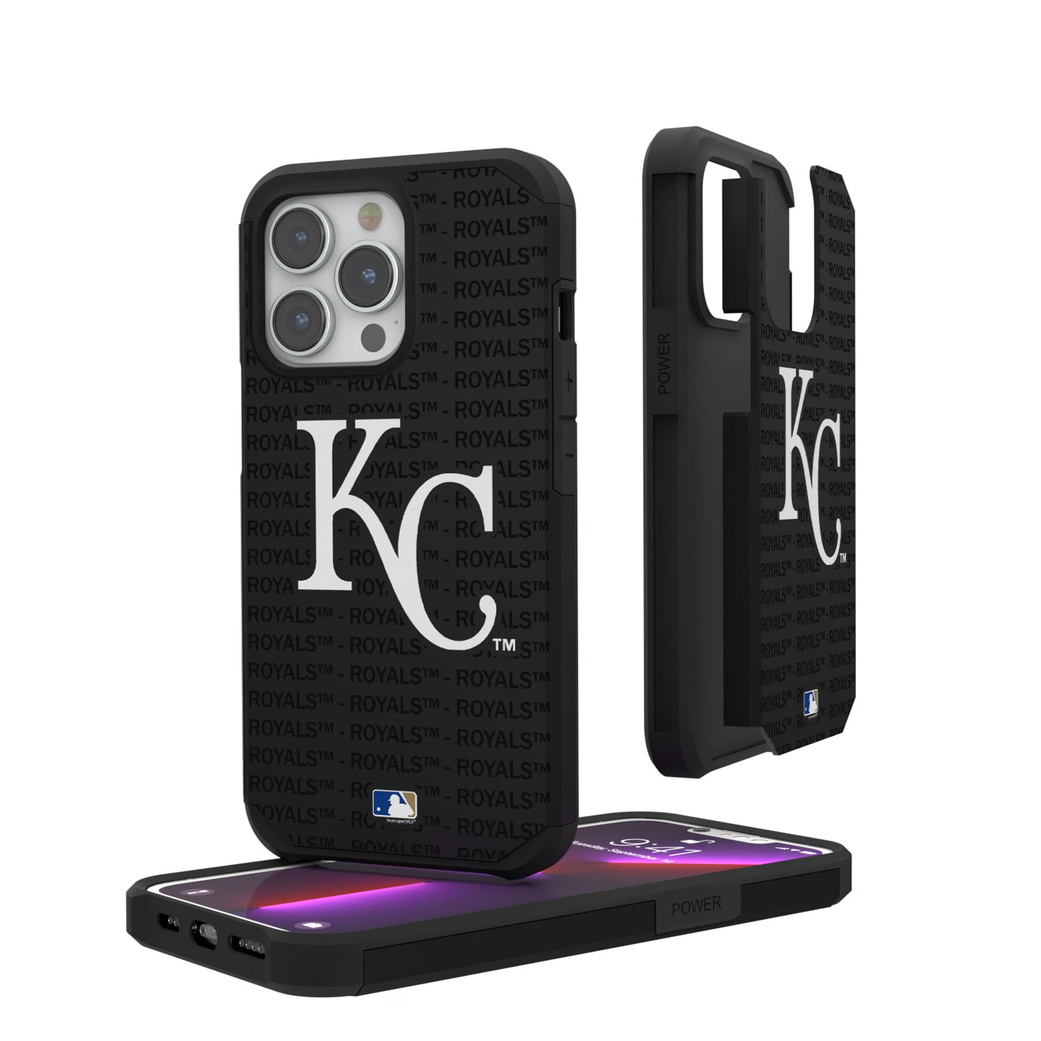 Kansas City Royals Text Backdrop iPhone Rugged Phone Case for Apple iPhone