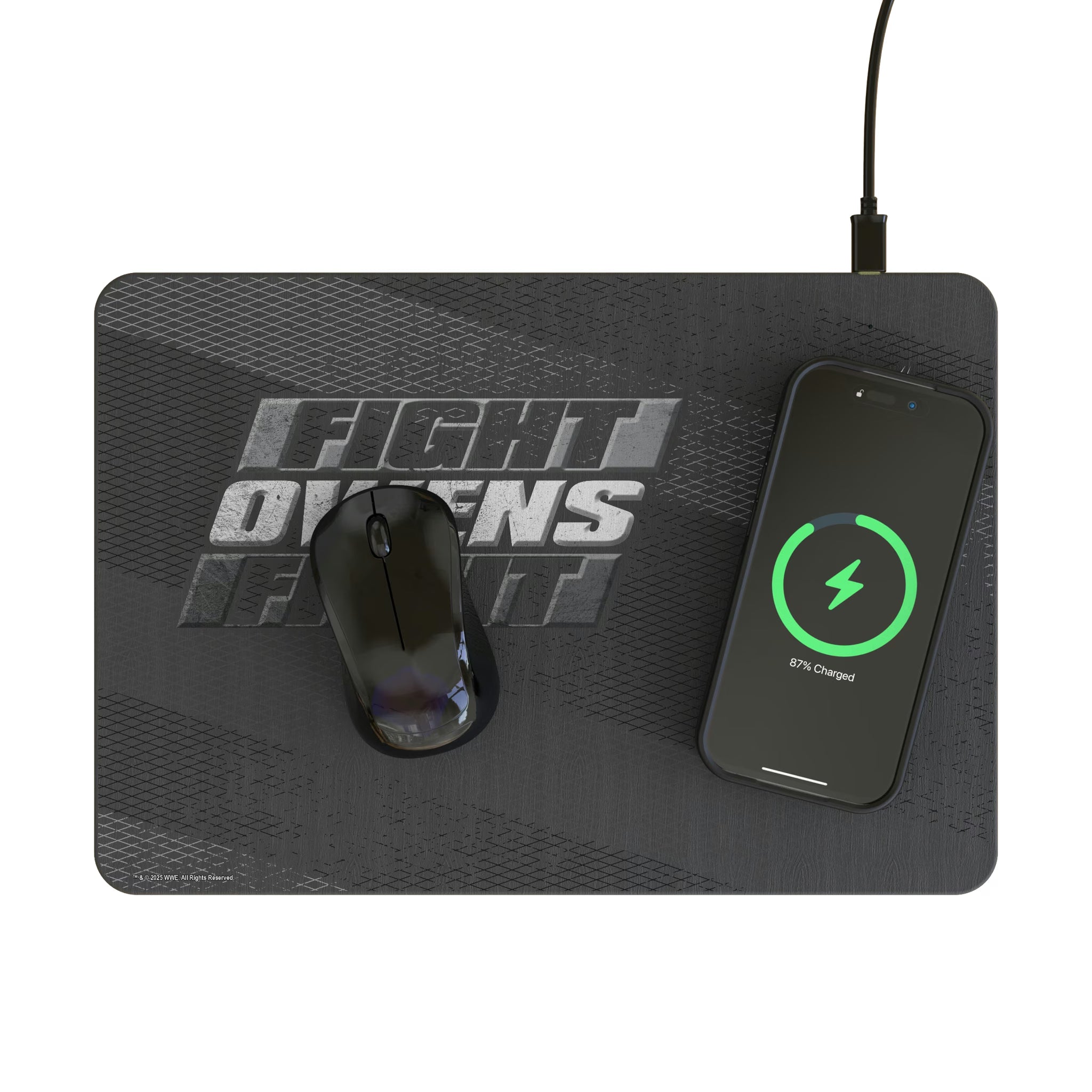 Kevin Owens Steel 15-Watt Wireless Charger and Mouse Pad - Lifestyle