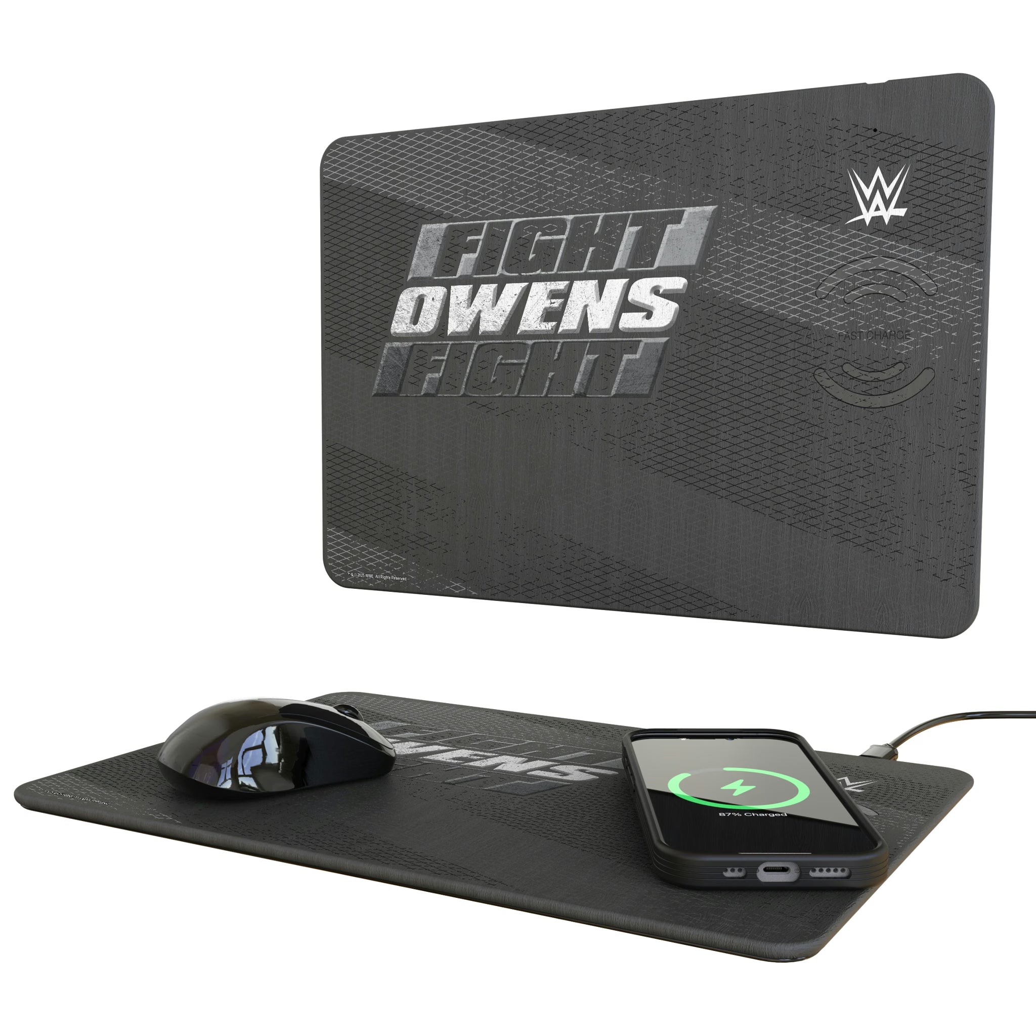 Kevin Owens Steel 15-Watt Wireless Charger and Mouse Pad