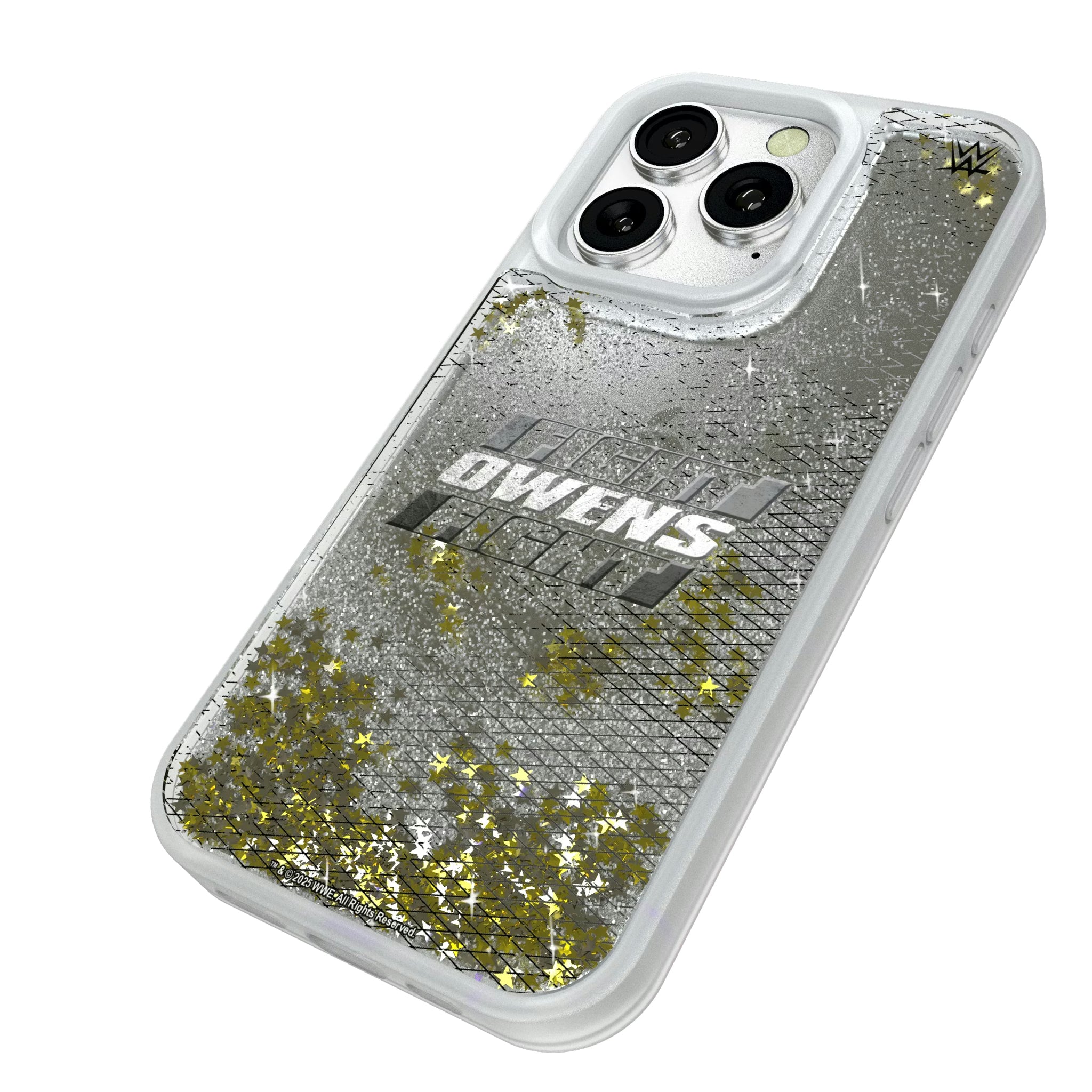 Kevin Owens Steel iPhone Glitter Phone Case for Apple iPhone - Isometric View#Device_iPhone 16 Pro