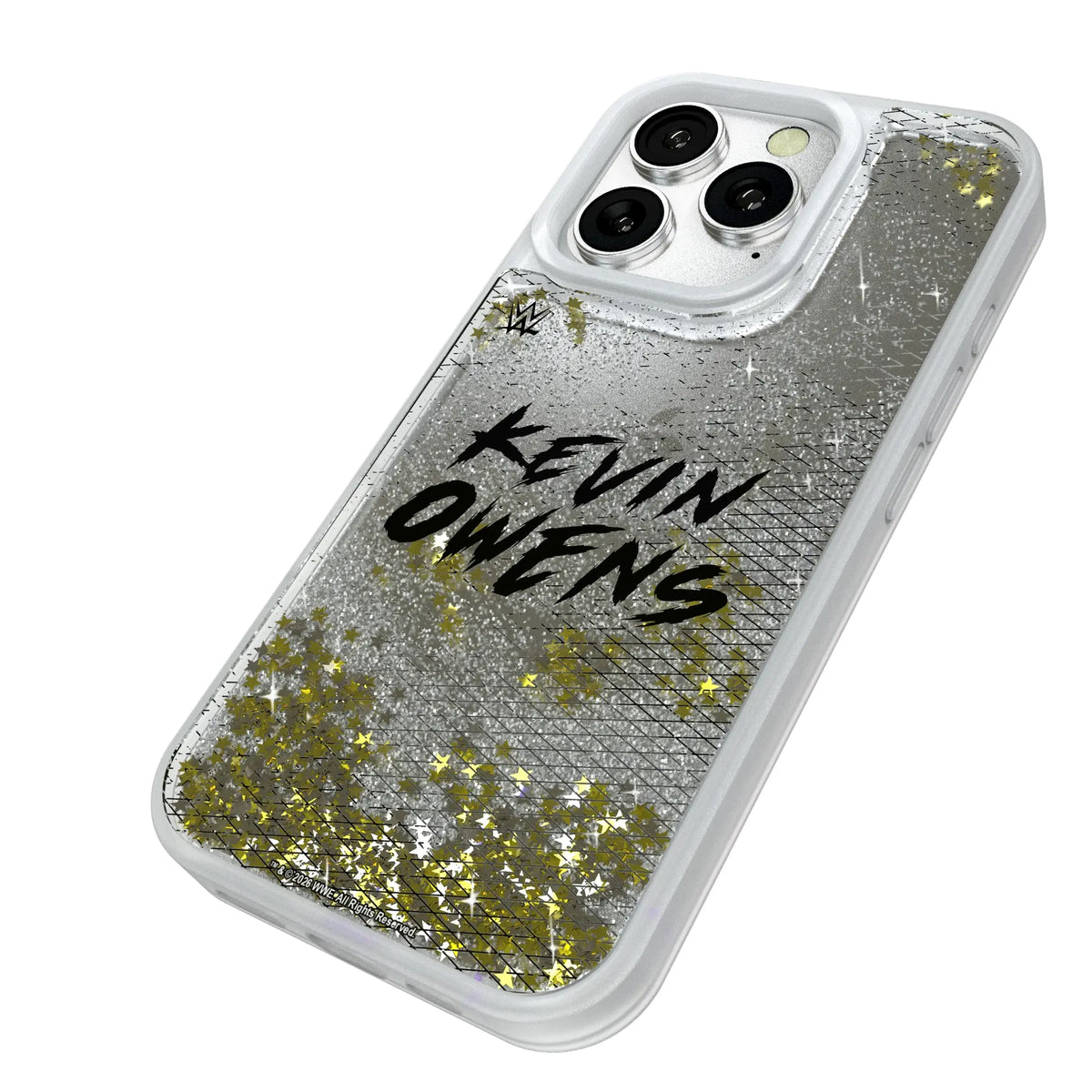 Kevin Owens Steel iPhone Glitter Phone Case for Apple iPhone - Isometric View#Device_iPhone 16 Pro
