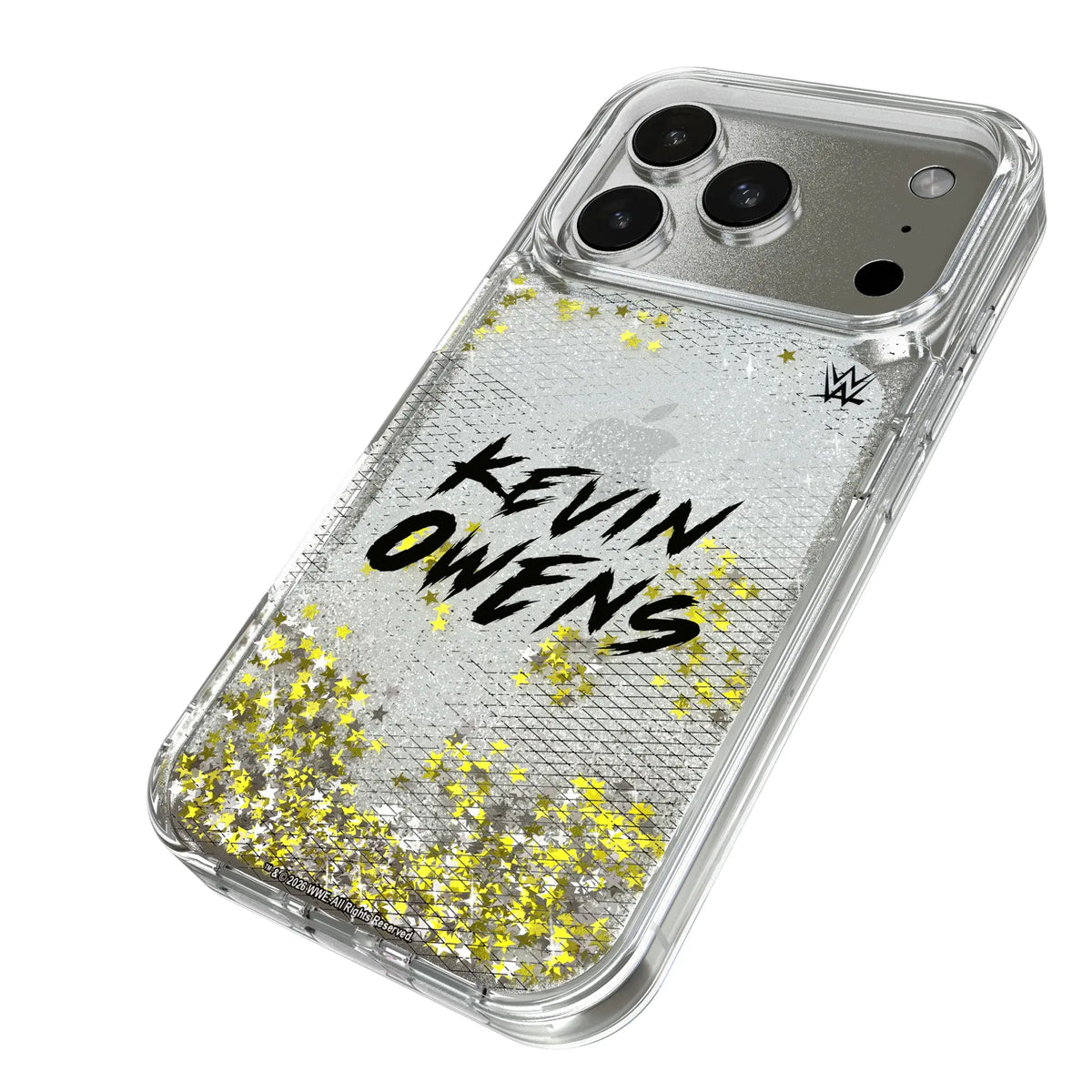 Kevin Owens Steel iPhone Glitter Phone Case for Apple iPhone - Isometric View#Device_iPhone 17 Pro