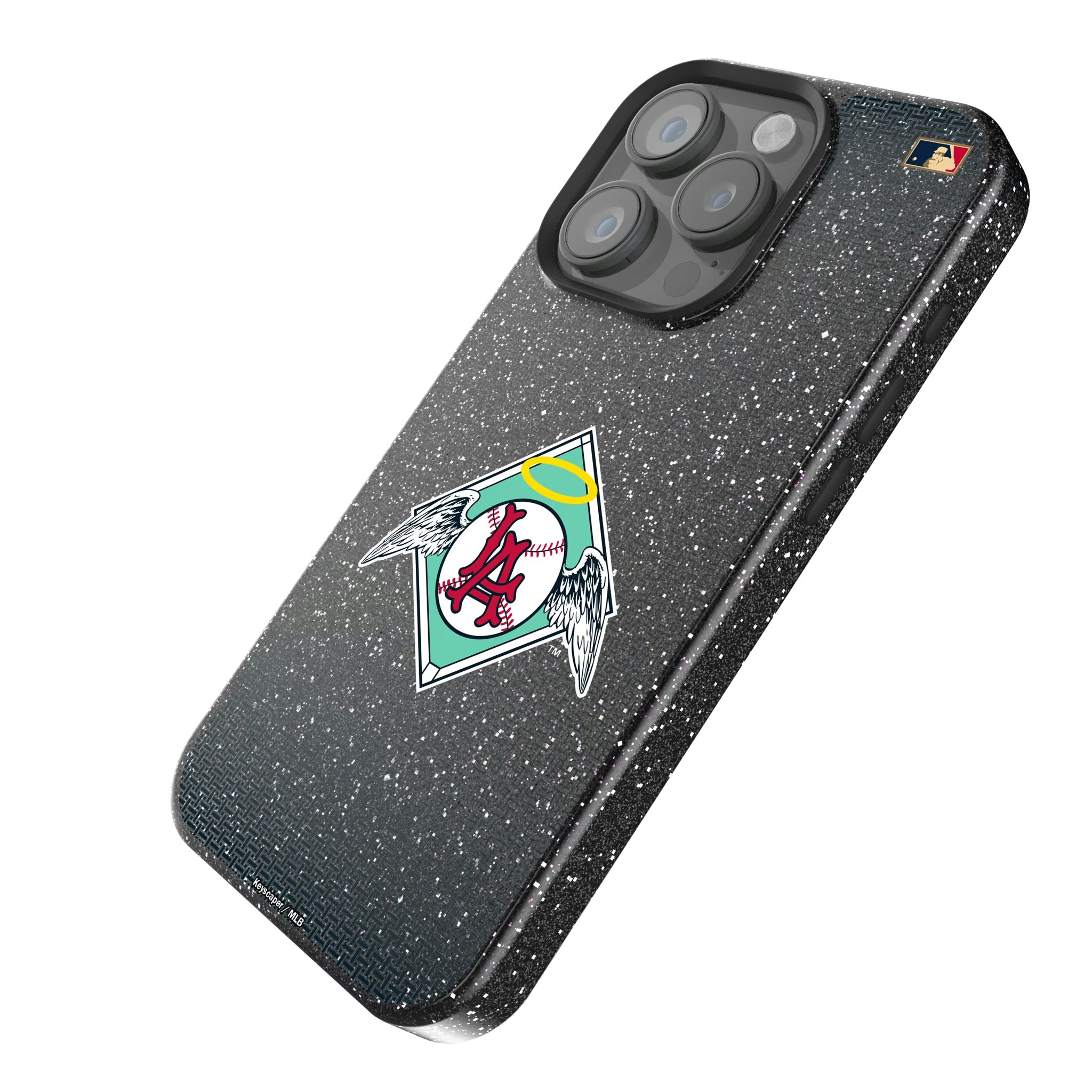 LA Angels 1961-1965 - Cooperstown Collection Linen iPhone Bling Phone Case for Apple iPhone - Isometric View