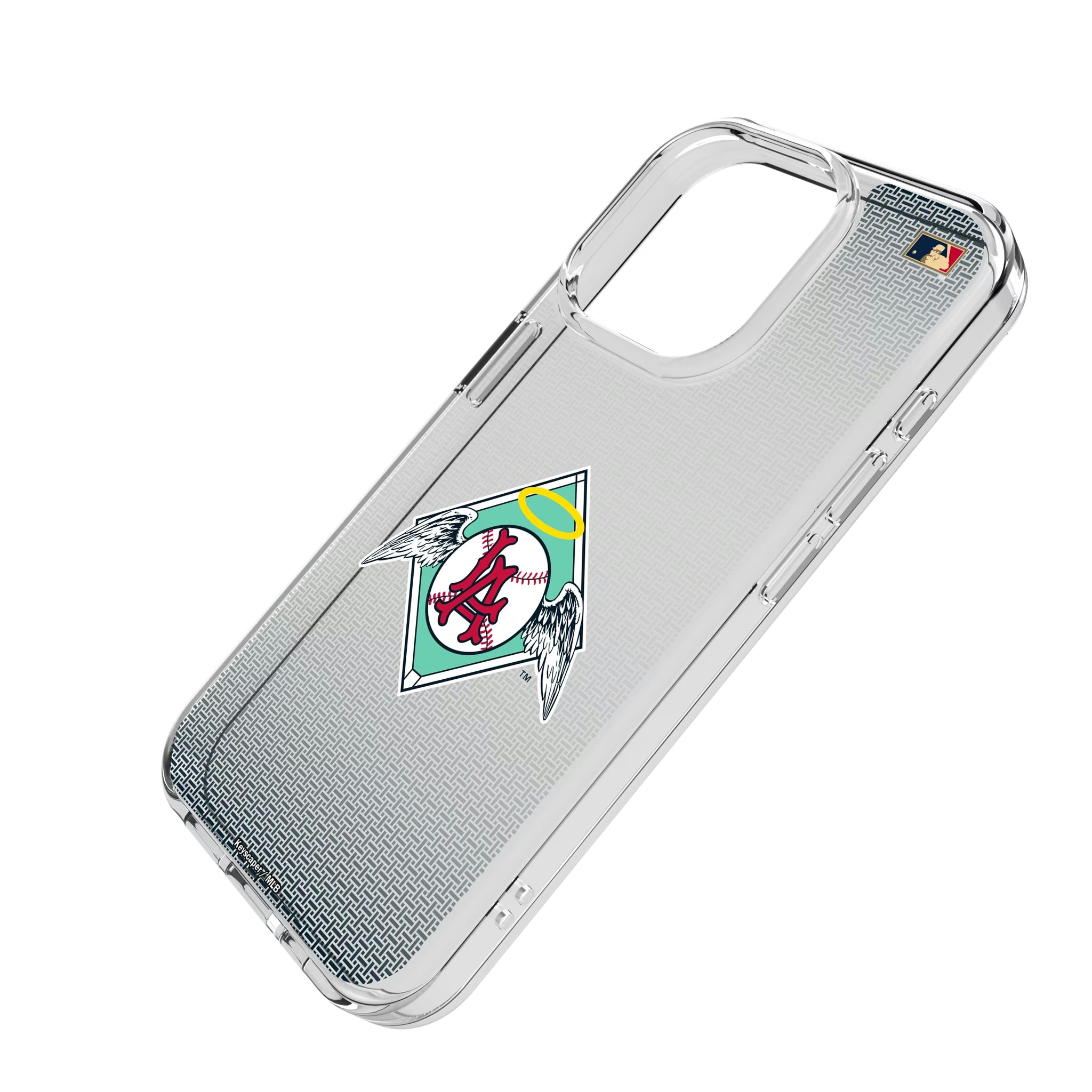 LA Angels 1961-1965 - Cooperstown Collection Linen iPhone Clear Phone Case for Apple iPhone - Isometric View