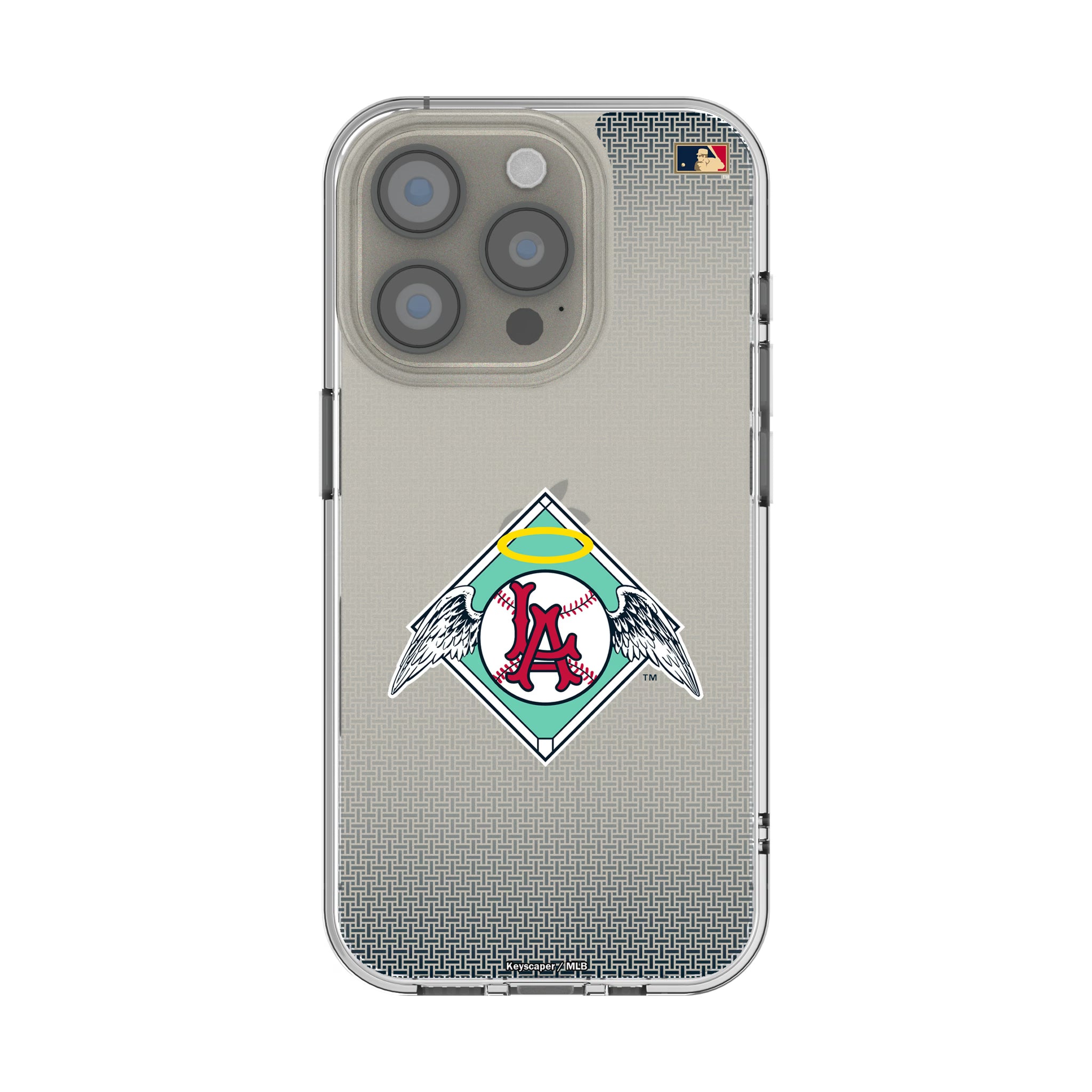 LA Angels 1961-1965 - Cooperstown Collection Linen iPhone Clear Phone Case for Apple iPhone