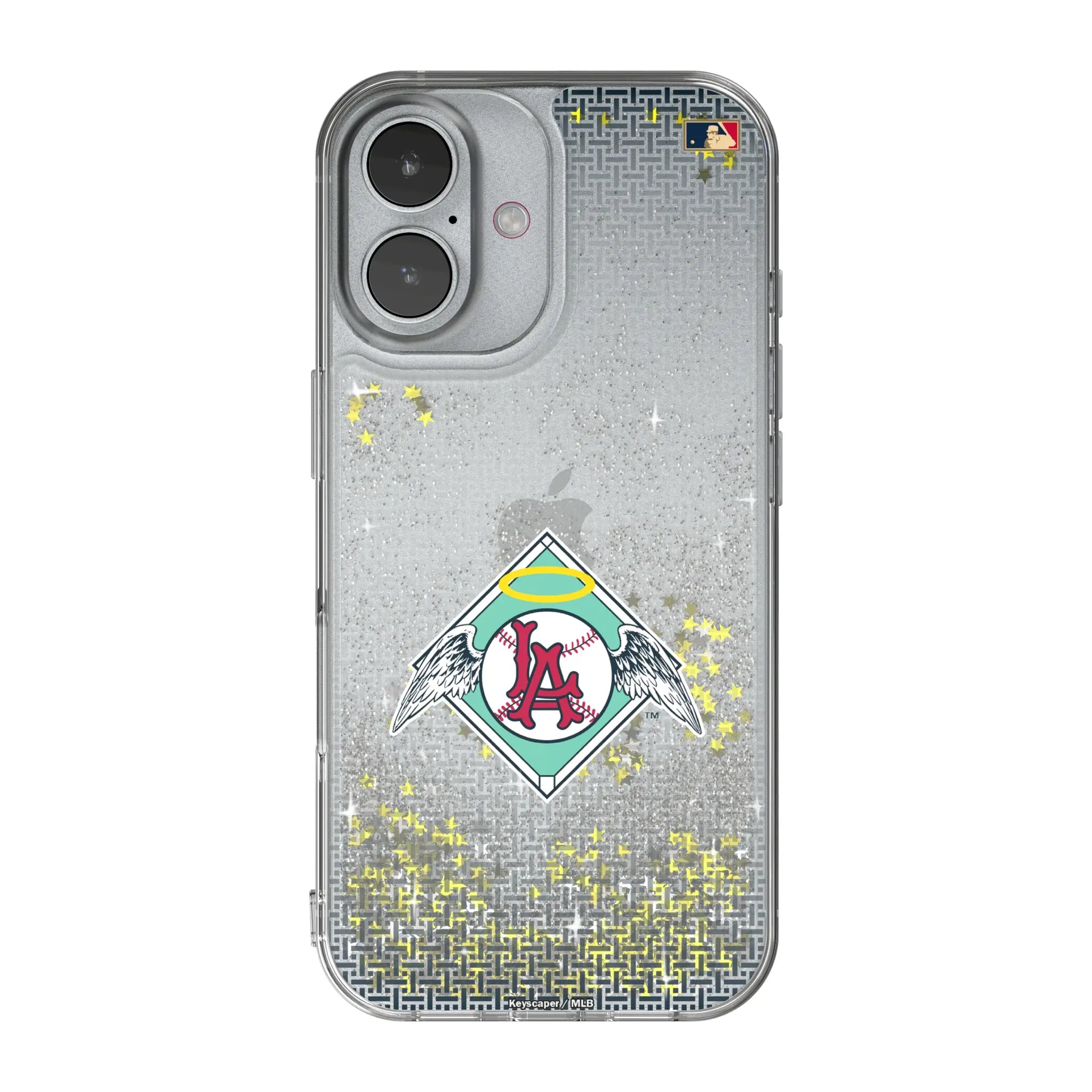 LA Angels 1961-1965 - Cooperstown Collection Linen iPhone Glitter Phone Case for Apple iPhone