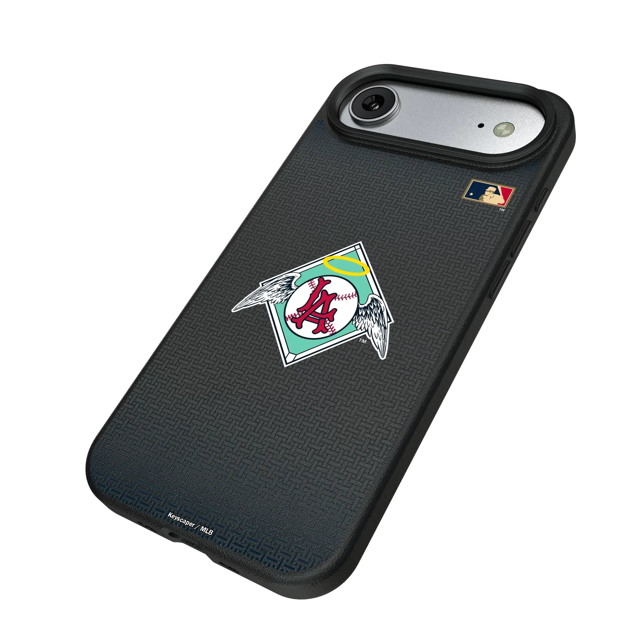 LA Angels 1961-1965 - Cooperstown Collection Linen iPhone MagSafe Compatible Phone Case for Apple iPhone - Isometric View#Device_iPhone Air