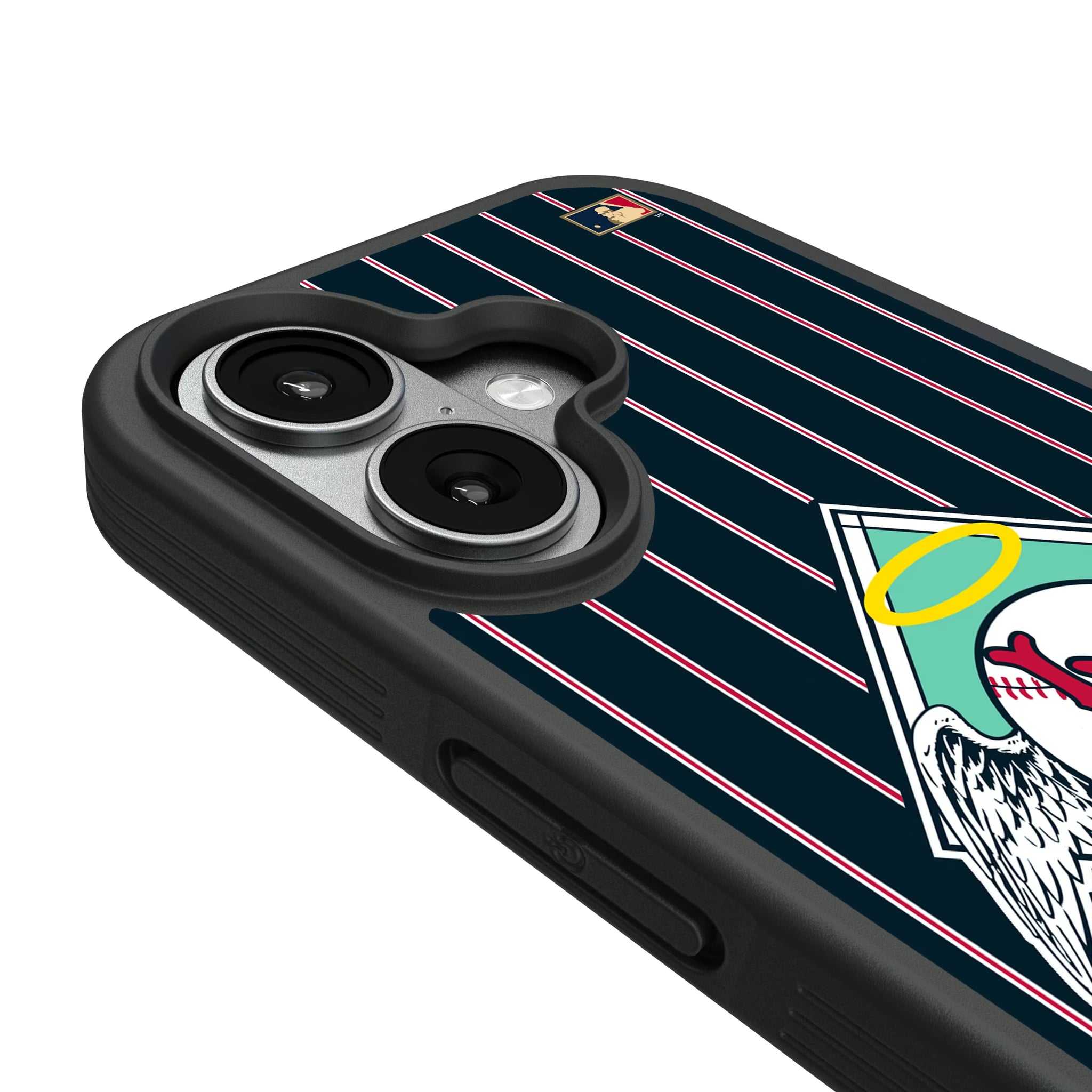 LA Angels 1961-1965 - Cooperstown Collection Pinstripe iPhone Bump Phone Case for Apple iPhone - Detail#Device_iPhone 17