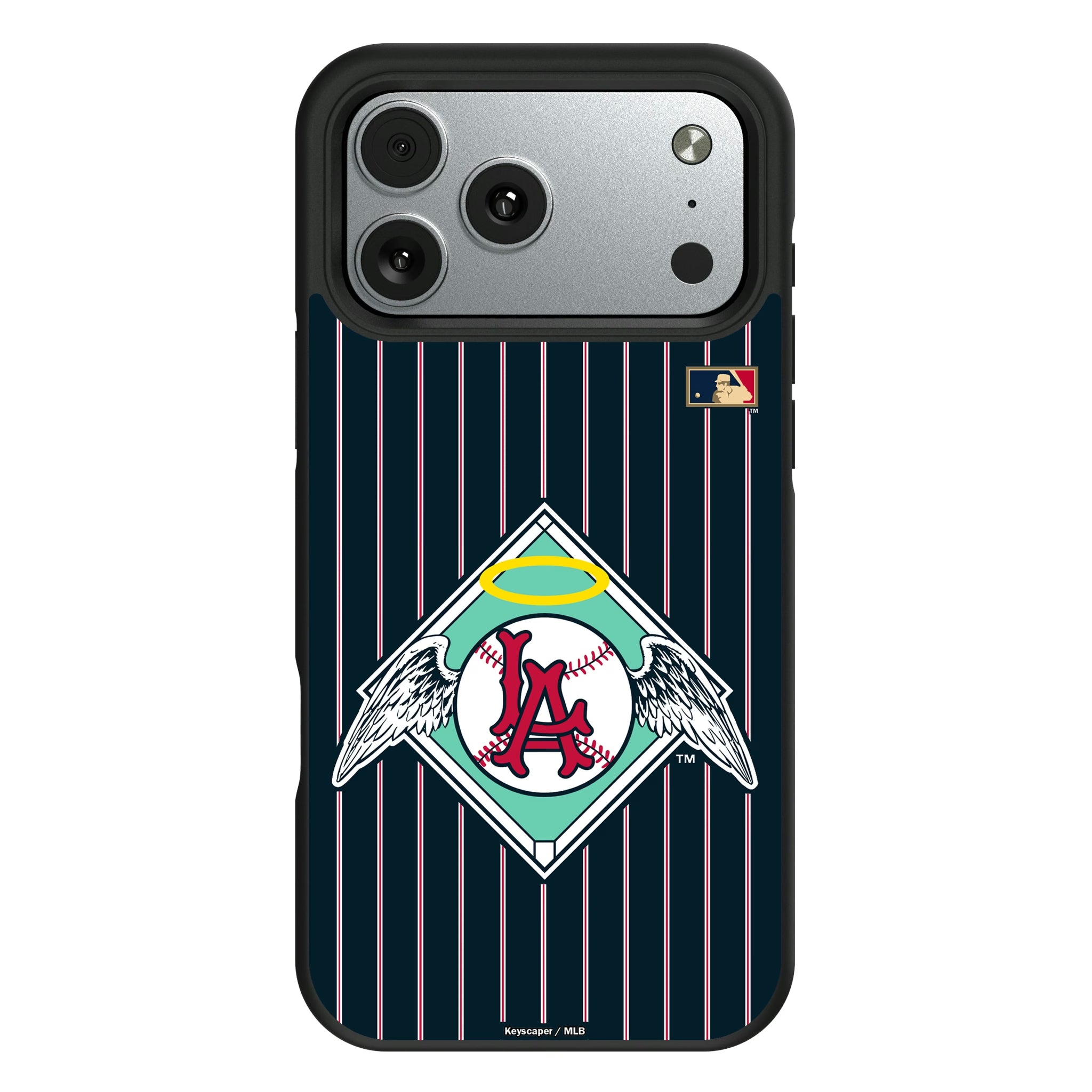 LA Angels 1961-1965 - Cooperstown Collection Pinstripe iPhone Bump Phone Case for Apple iPhone#Device_iPhone 17 Pro Max