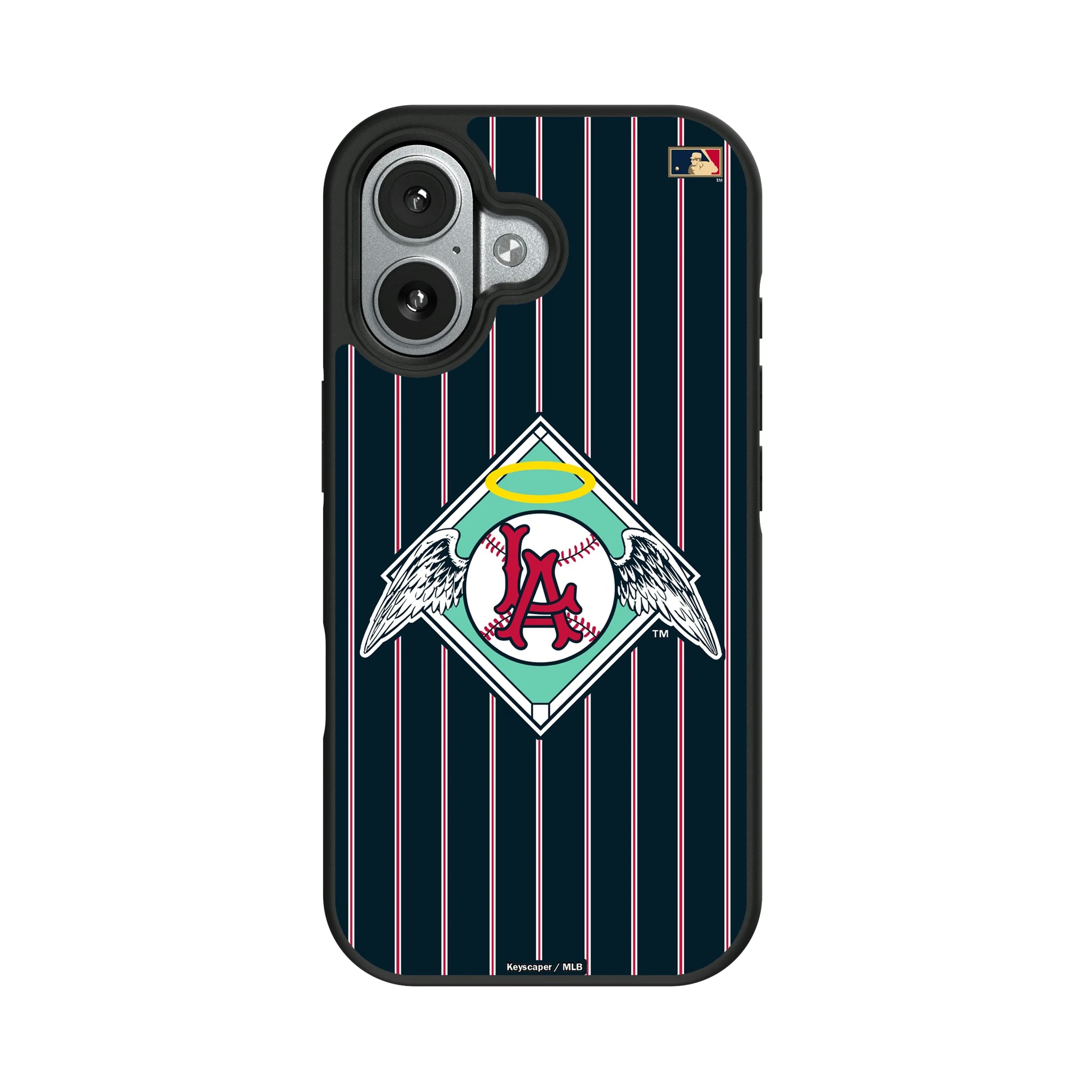 LA Angels 1961-1965 - Cooperstown Collection Pinstripe iPhone Bump Phone Case for Apple iPhone#Device_iPhone 17