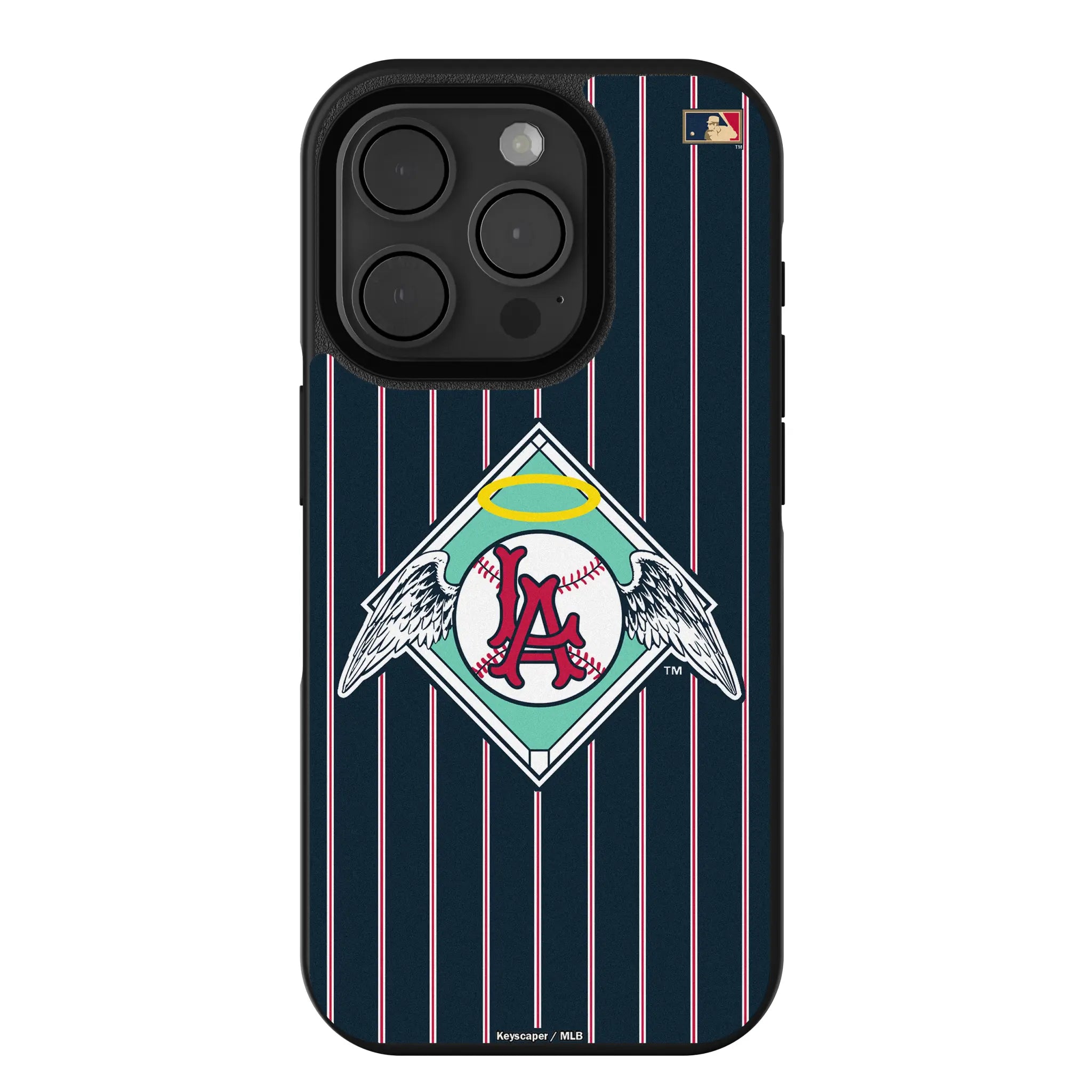 LA Angels 1961-1965 - Cooperstown Collection Pinstripe iPhone Bump Phone Case for Apple iPhone