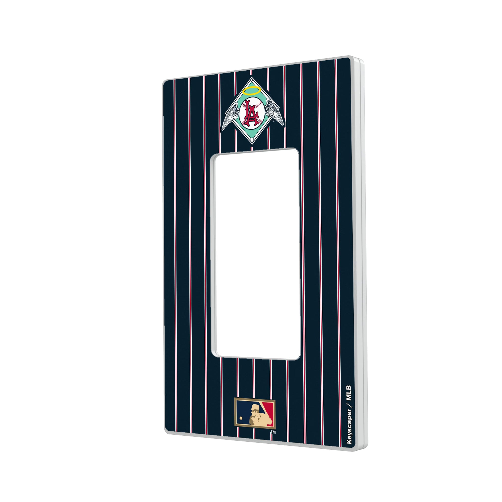 LA Angels 1961-1965 - Cooperstown Collection Pinstripe Hidden-Screw Light Switch Plate#Style_Single Rocker
