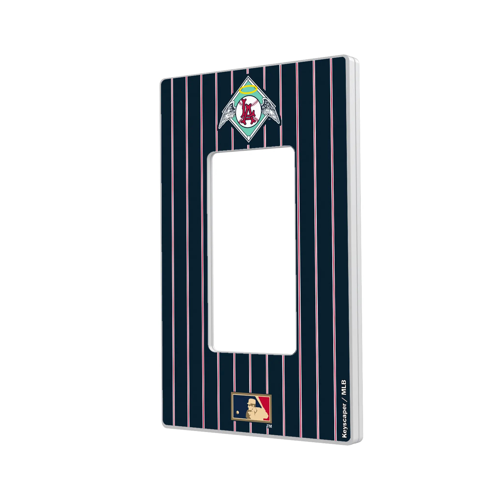 LA Angels 1961-1965 - Cooperstown Collection Pinstripe Hidden-Screw Light Switch Plate#Style_Single Rocker