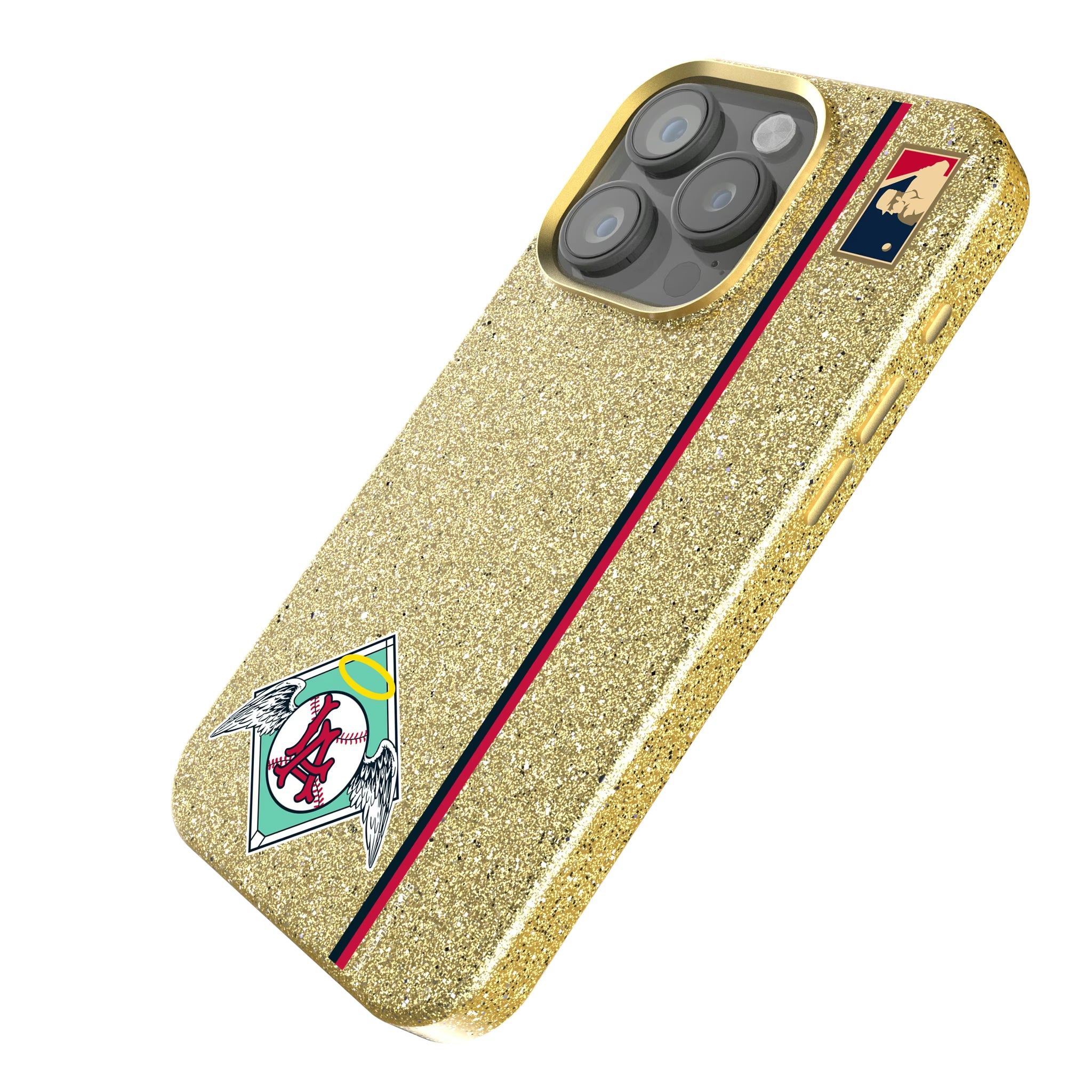 LA Angels 1961-1965 - Cooperstown Collection Sidebar iPhone Bling Phone Case for Apple iPhone - Isometric View