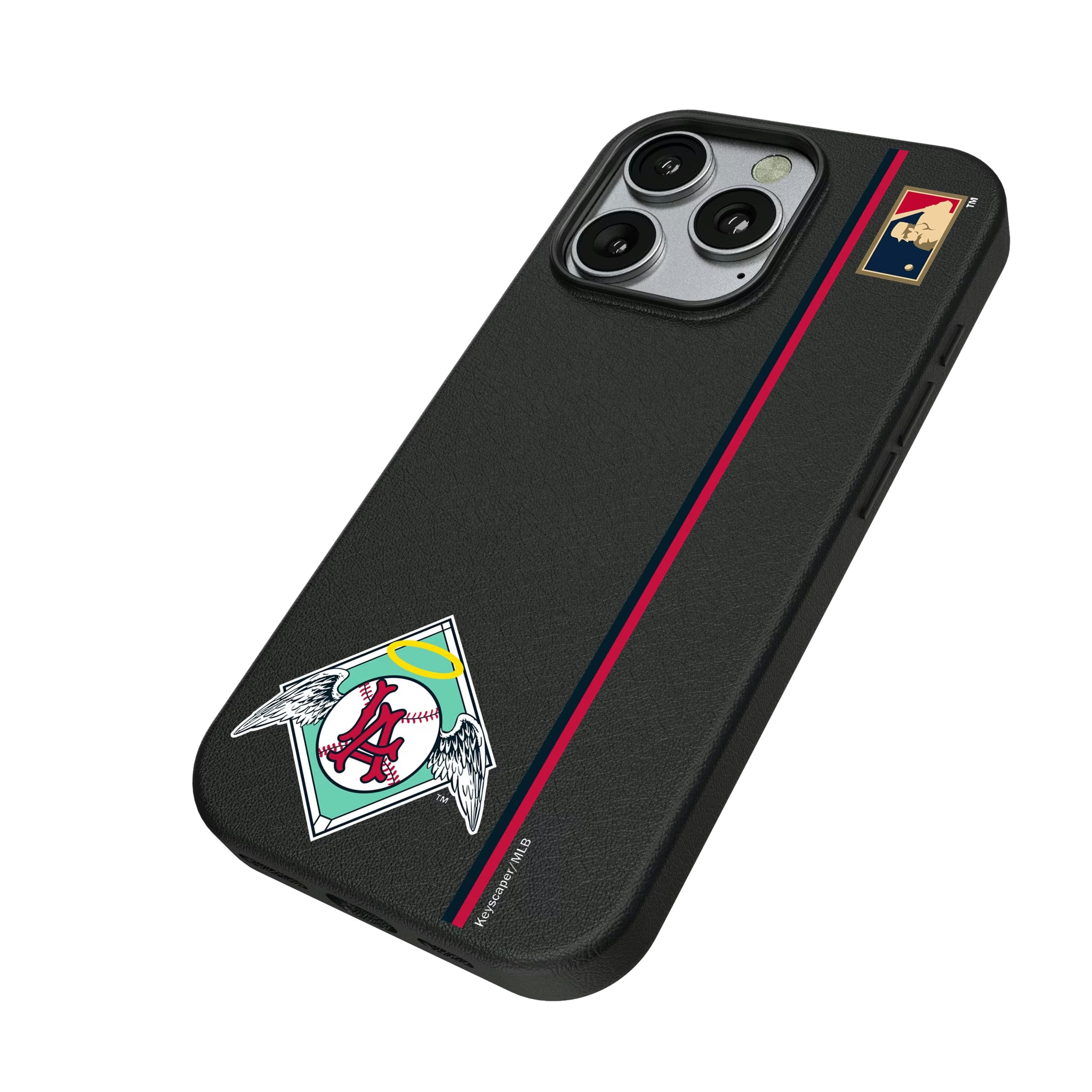 LA Angels 1961-1965 - Cooperstown Collection Sidebar iPhone MagSafe Compatible Phone Case for Apple iPhone - Isometric View