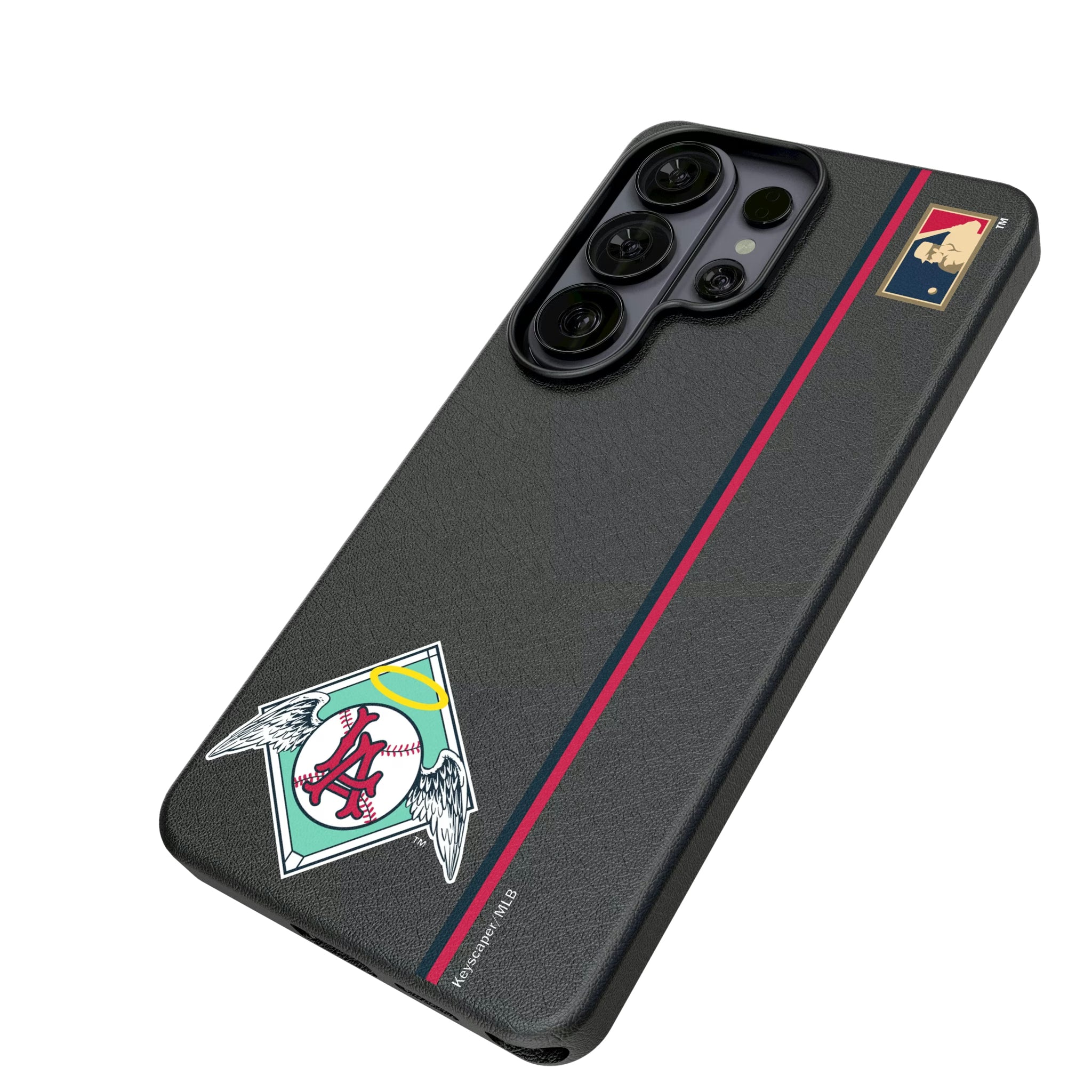 LA Angels 1961-1965 - Cooperstown Collection Sidebar Galaxy MagSafe Compatible Phone Case for Samsung Galaxy - Isometric View
