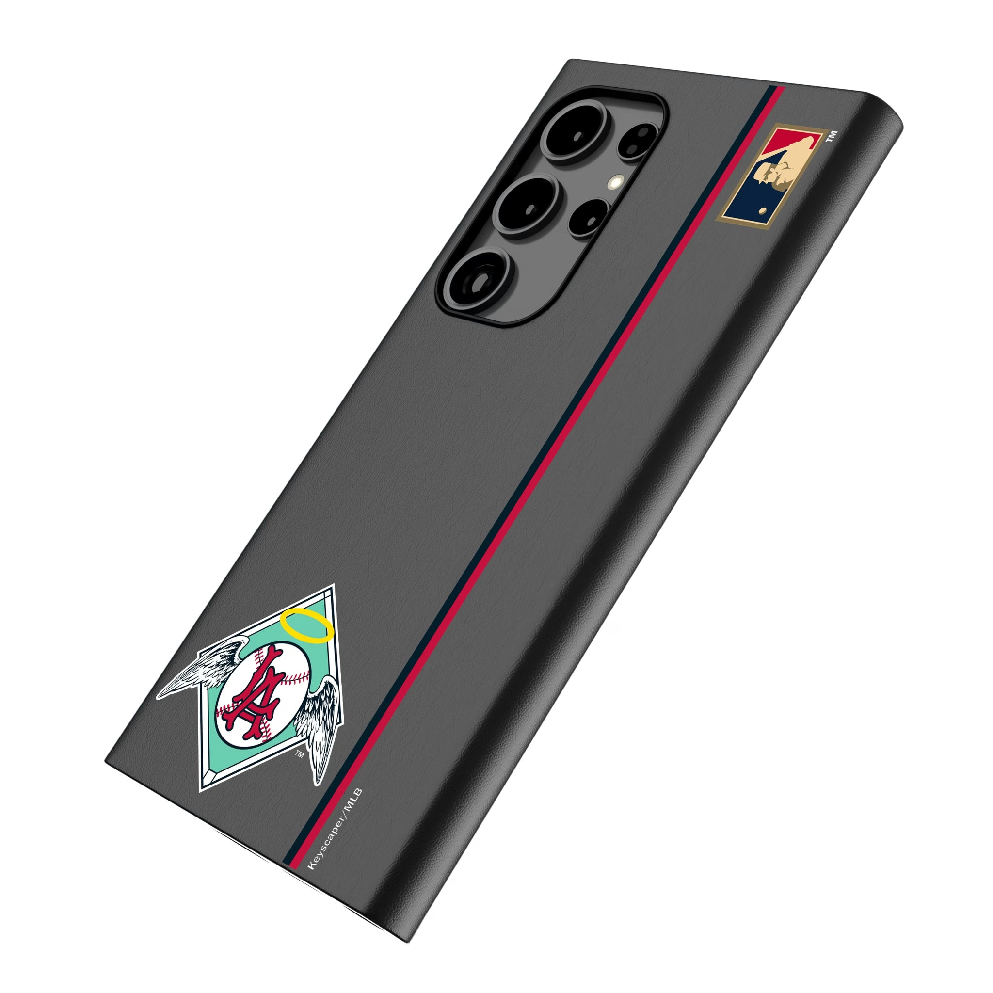 LA Angels 1961-1965 - Cooperstown Collection Sidebar Galaxy MagSafe Compatible Phone Case for Samsung Galaxy - Isometric View