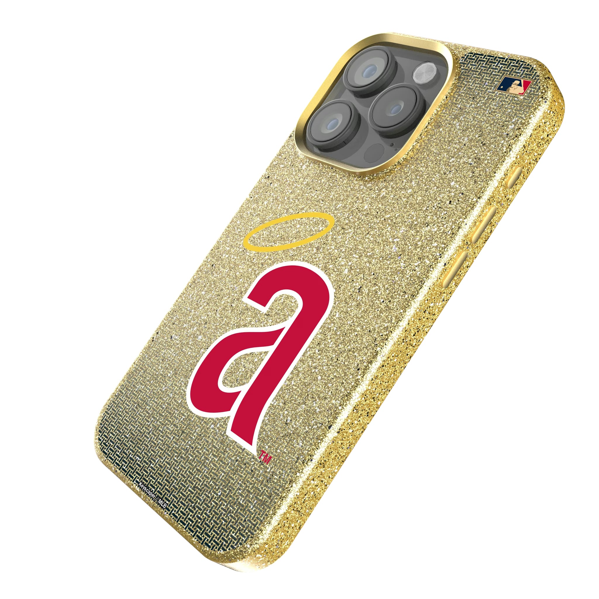 LA Angels 1971 - Cooperstown Collection Linen iPhone Bling Phone Case for Apple iPhone - Isometric View