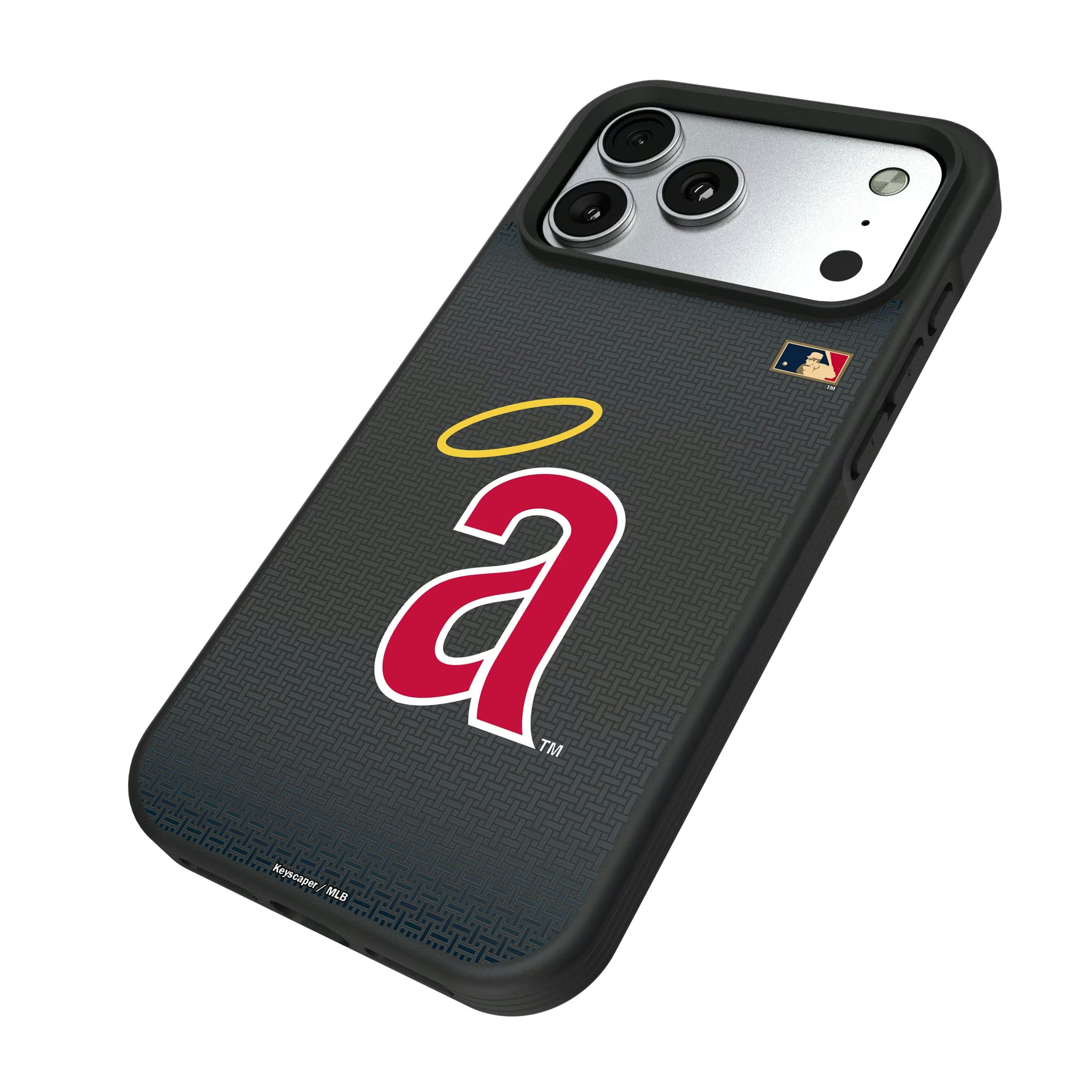 LA Angels 1971 - Cooperstown Collection Linen iPhone Bump Phone Case for Apple iPhone - Isometric View#Device_iPhone 17 Pro Max