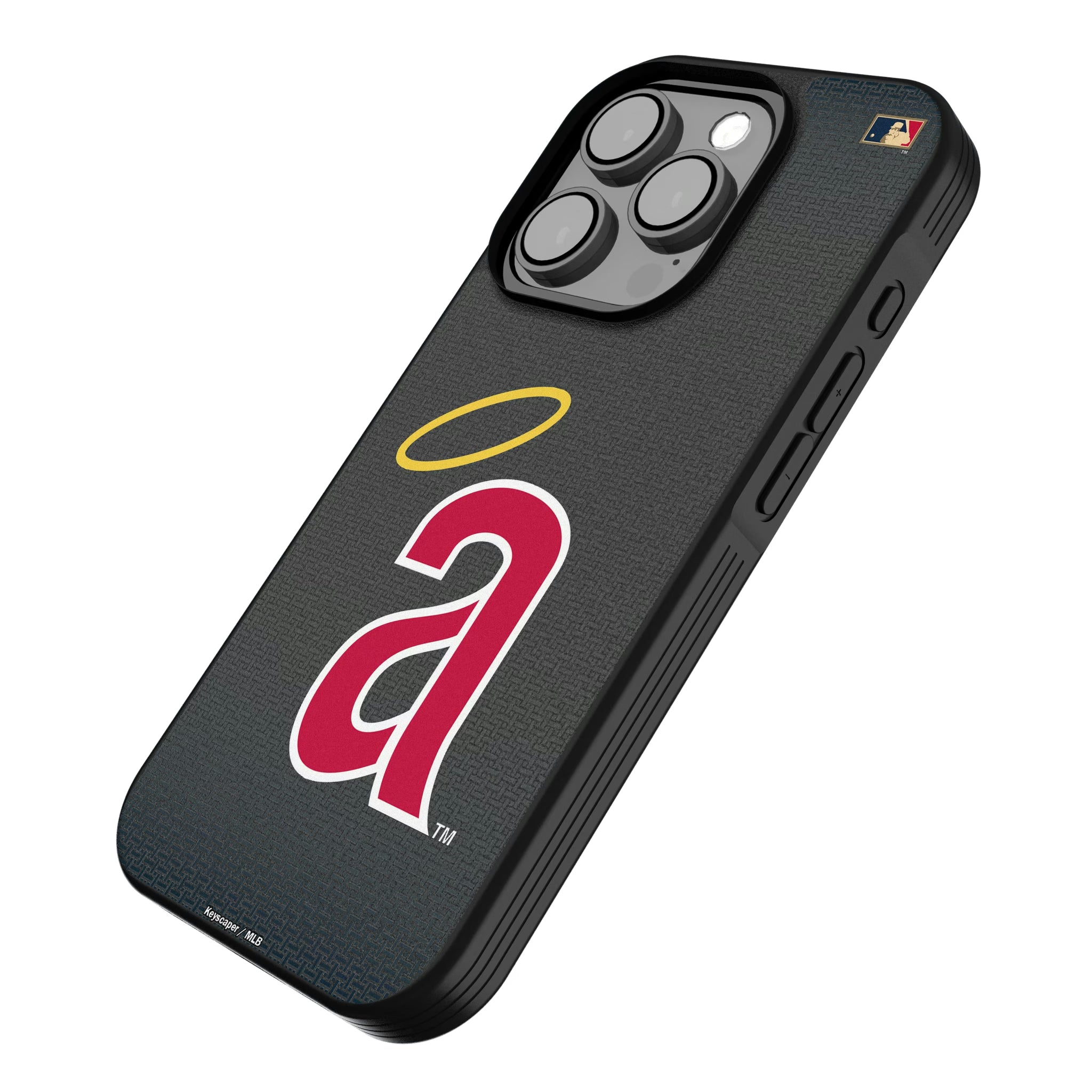LA Angels 1971 - Cooperstown Collection Linen iPhone Bump Phone Case for Apple iPhone - Isometric View