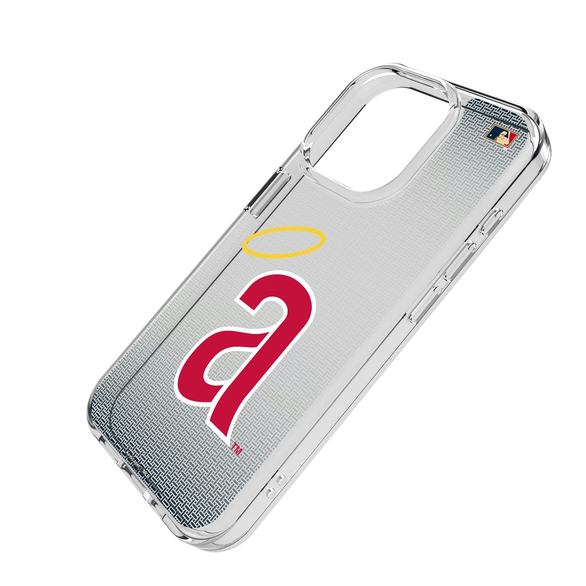 LA Angels 1971 - Cooperstown Collection Linen iPhone Clear Phone Case for Apple iPhone - Isometric View