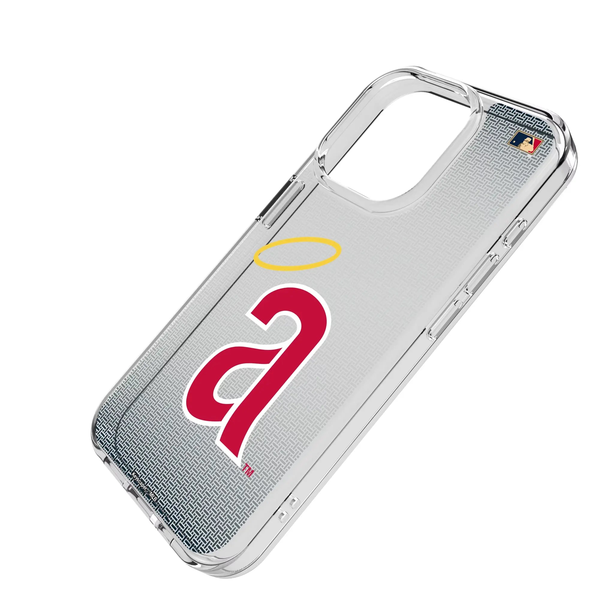 LA Angels 1971 - Cooperstown Collection Linen iPhone Clear Phone Case for Apple iPhone - Isometric View