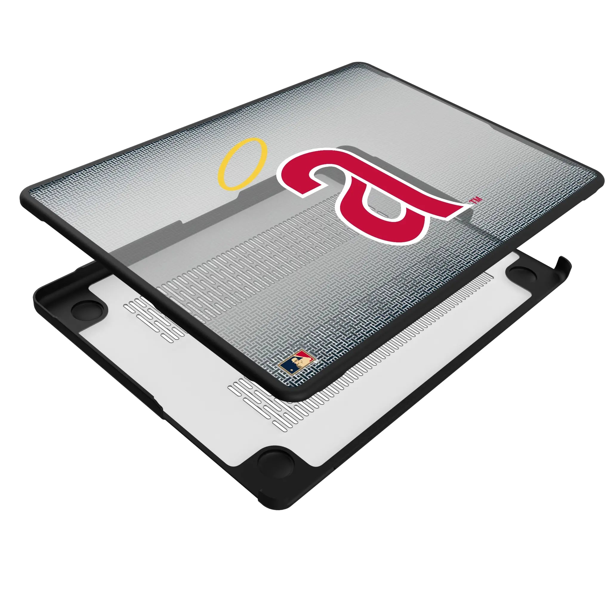 LA Angels 1971 - Cooperstown Collection Linen MacBook Laptop Case for Apple MacBook - Isometric View
