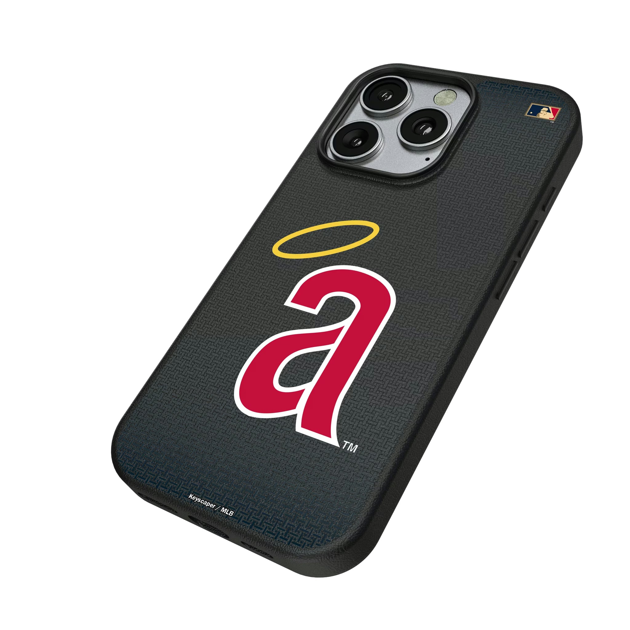 LA Angels 1971 - Cooperstown Collection Linen iPhone MagSafe Compatible Phone Case for Apple iPhone - Isometric View
