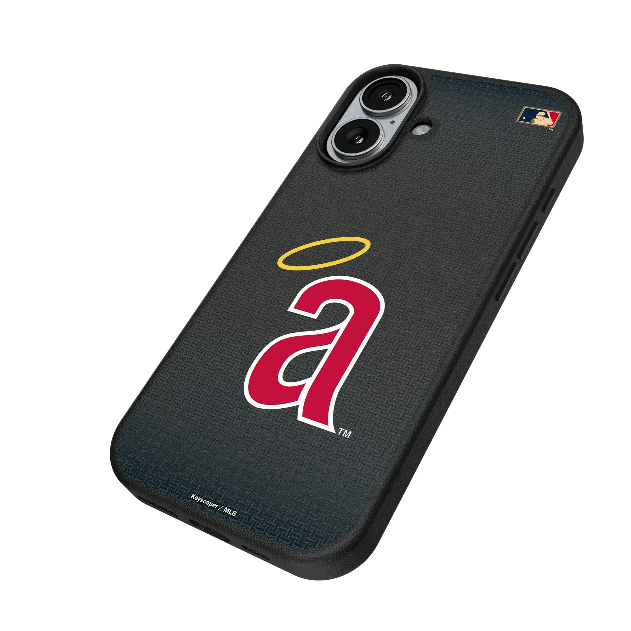 LA Angels 1971 - Cooperstown Collection Linen iPhone MagSafe Compatible Phone Case for Apple iPhone - Isometric View#Device_iPhone 17