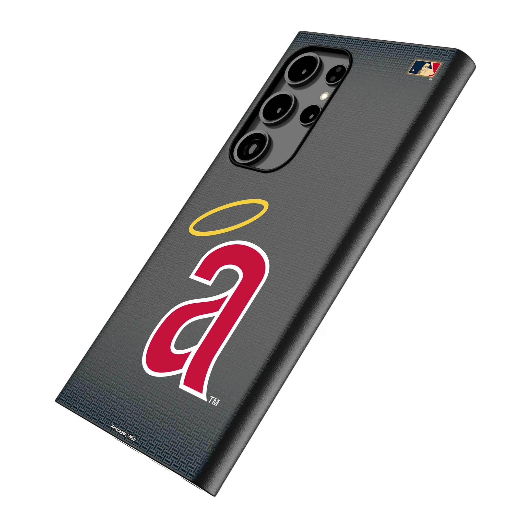 LA Angels 1971 - Cooperstown Collection Linen Galaxy MagSafe Compatible Phone Case for Samsung Galaxy - Isometric View