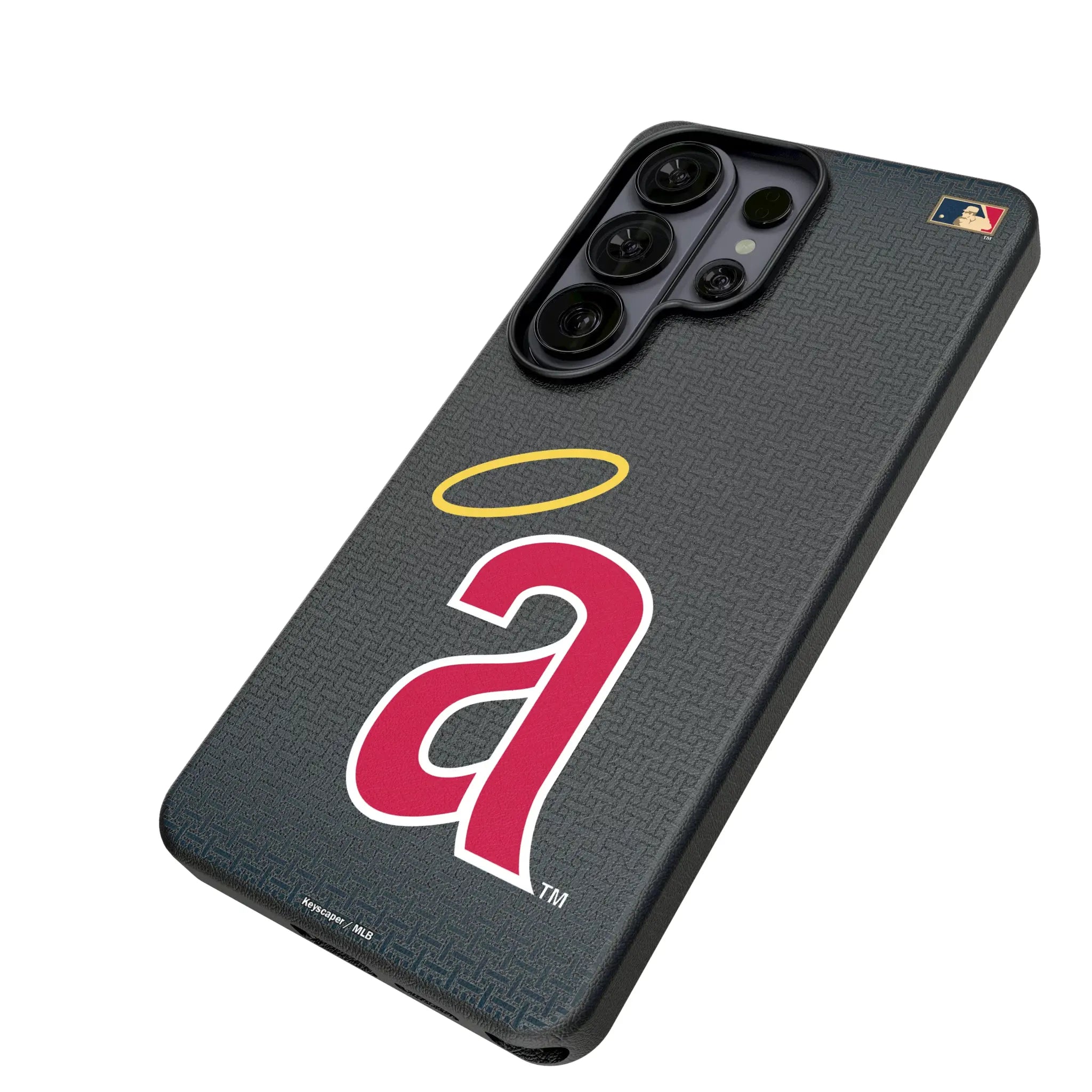 LA Angels 1971 - Cooperstown Collection Linen Galaxy MagSafe Compatible Phone Case for Samsung Galaxy - Isometric View#Device_Galaxy S26 Ultra