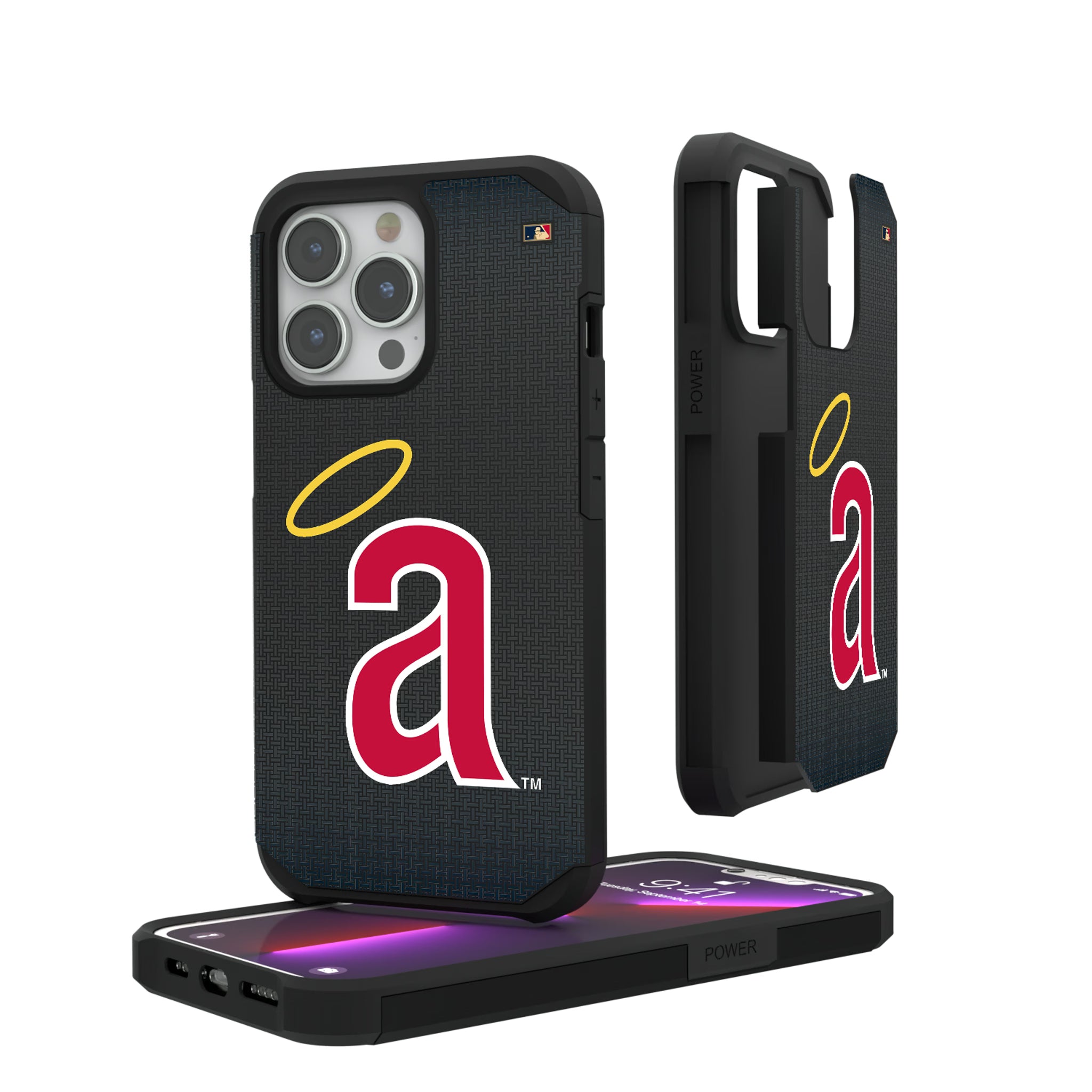 LA Angels 1971 - Cooperstown Collection Linen iPhone Rugged Phone Case for Apple iPhone#Device_iPhone 13 Pro